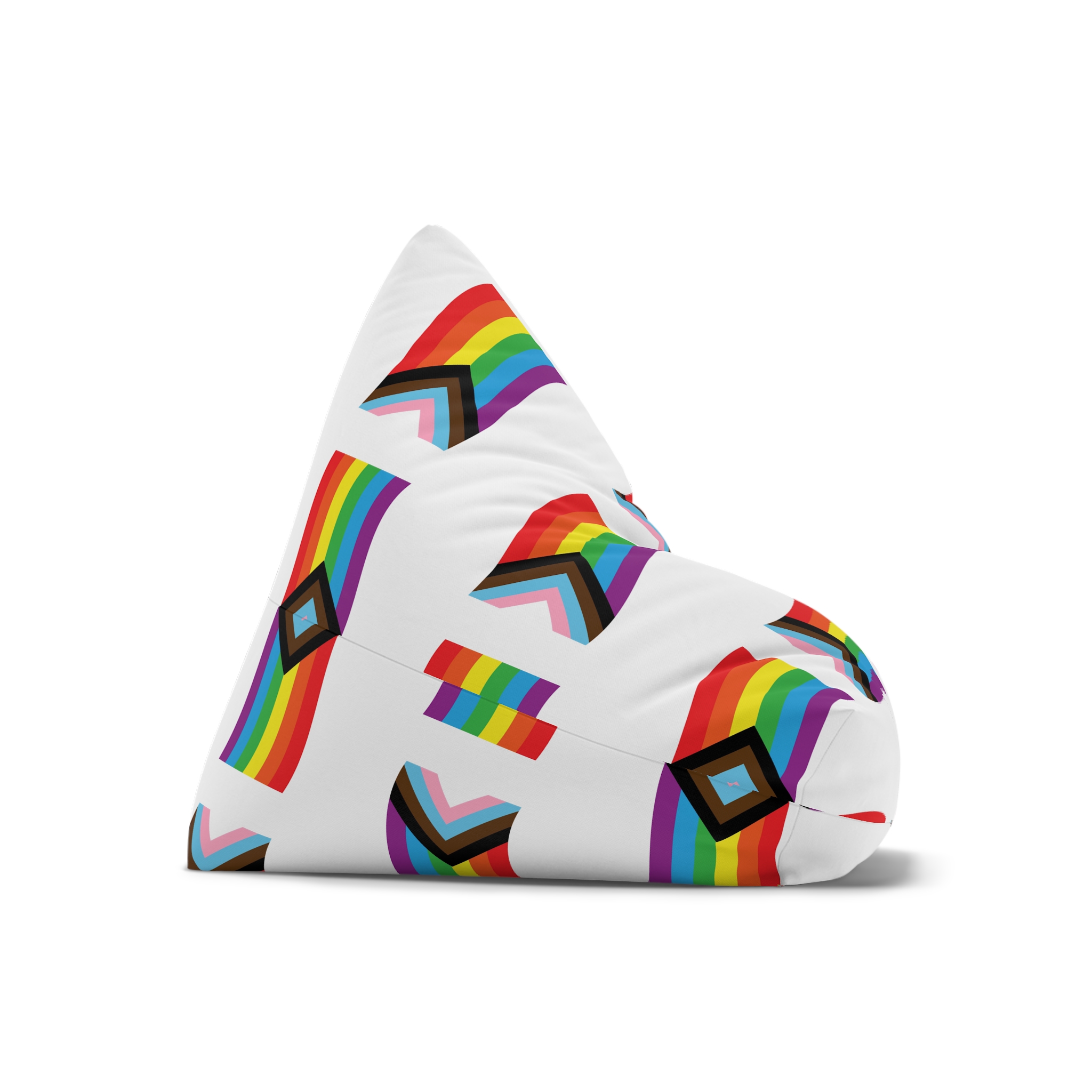 Vector Flat Cartoon New Lgbt Lgbtq Rainbow Flag Bean Bag Chair Cover - Image 7