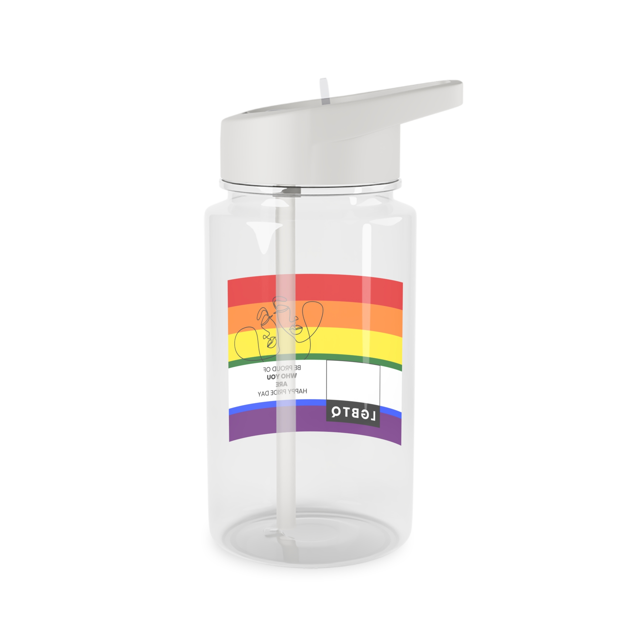 Lgbtq Pride Month Celebration Banner Poster Card Design Vector Illustration Tritan Water Bottle - Image 2