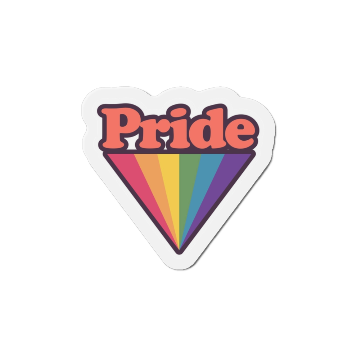 Pride With Rainbow (1) Die Cut Magnets