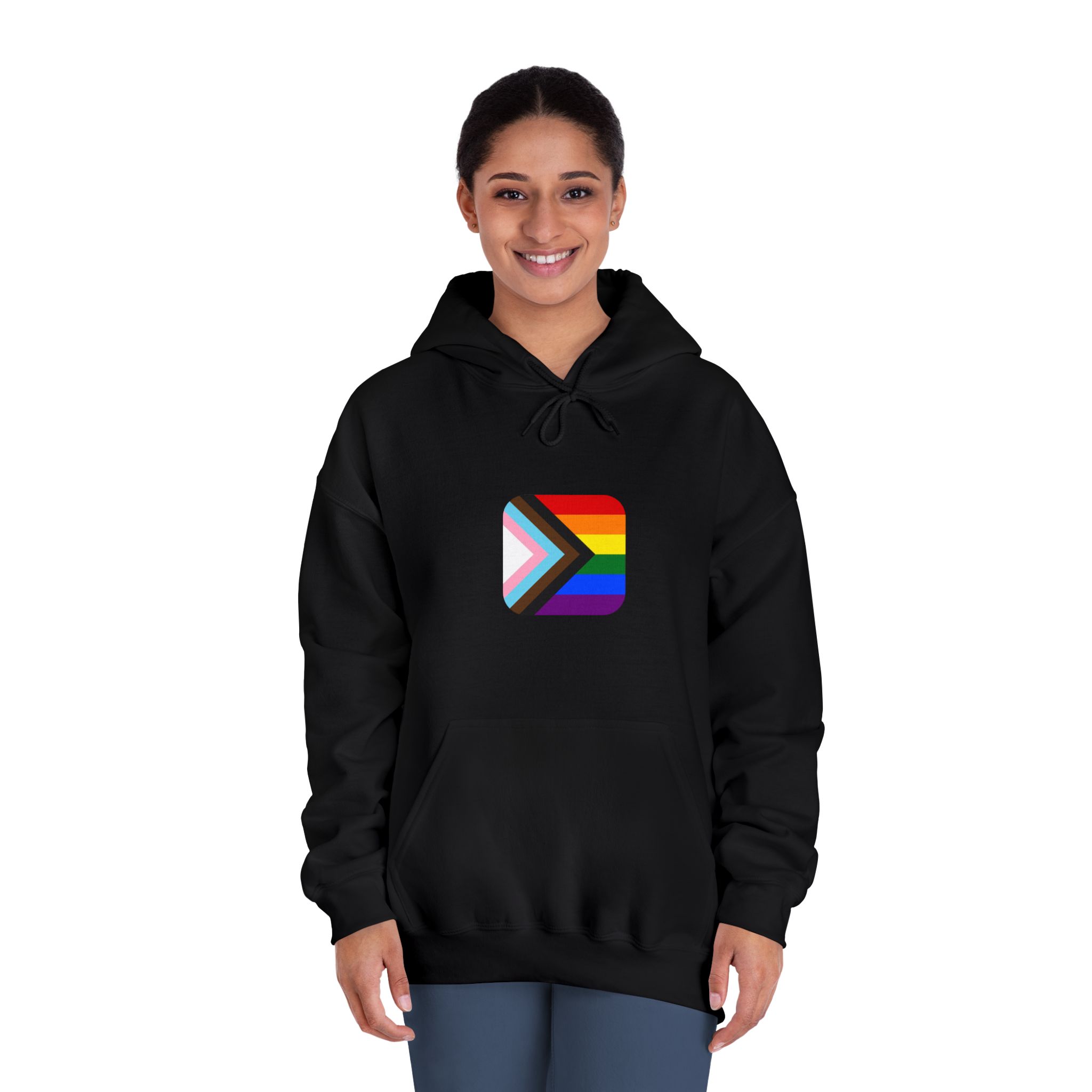 New Pride Flag Lgbtq Vector Illustartion Unisex Dryblend Hooded Sweatshirt - Image 12