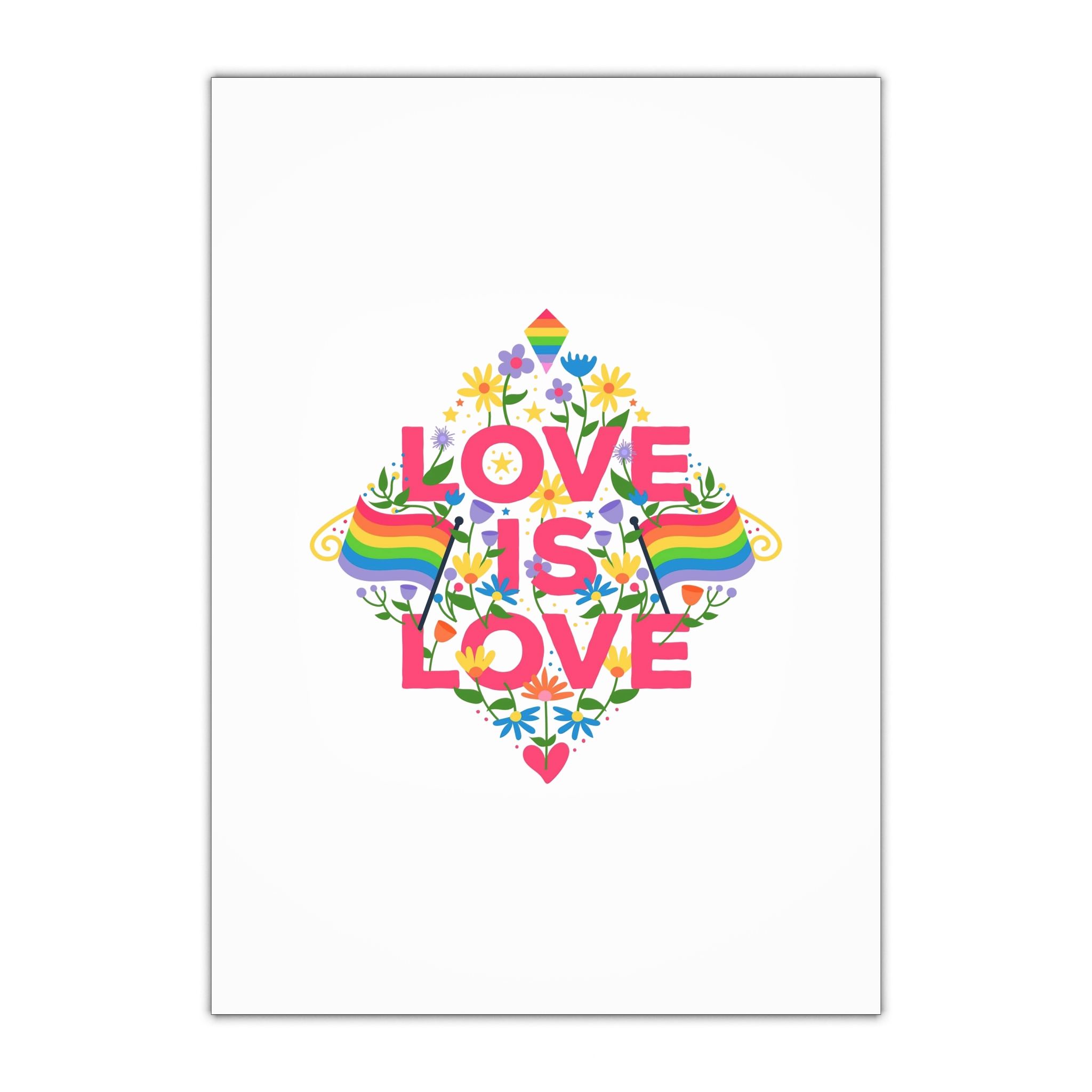 Pride Day Typography Gift Wrapping Paper Sheets 1pc