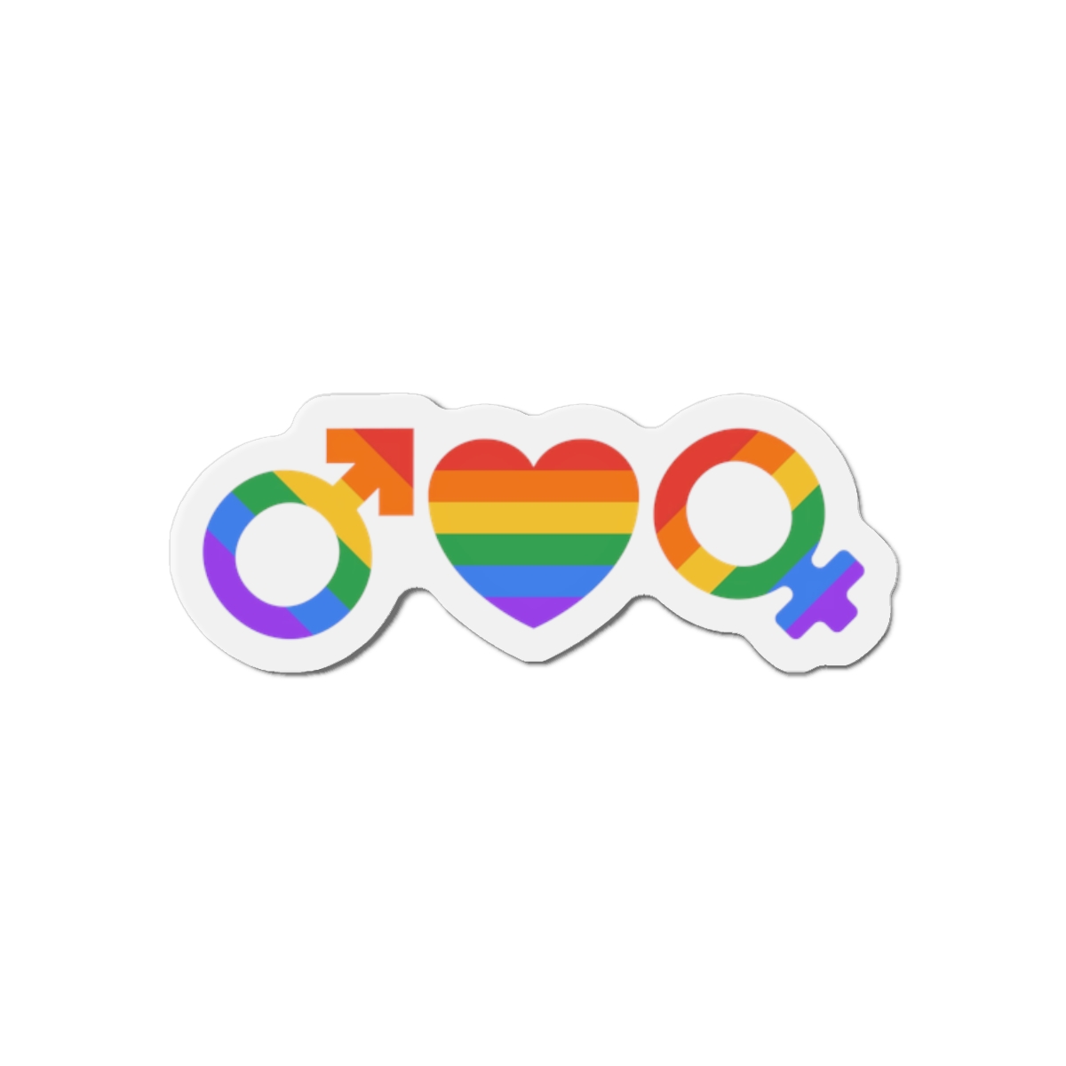 Lgbt Pride Month June Lesbian Gay Bisexual Transgender Lgbtq Flag Rainbow Vector(2) Die Cut Magnets