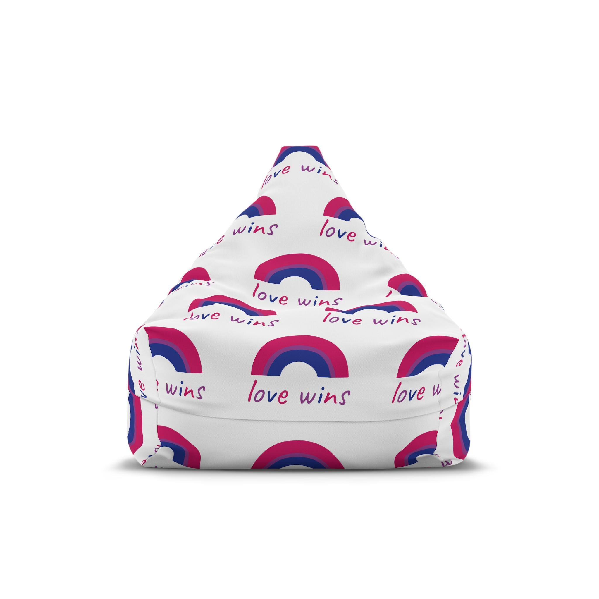 Colorful Rainbow Shape Bisexual Pride Flag Happy Pride Day Lgbtqia Community Pride Month Vector Hand Drawn Doodle Posters Stickers Logo Cards Bean Bag Chair Cover