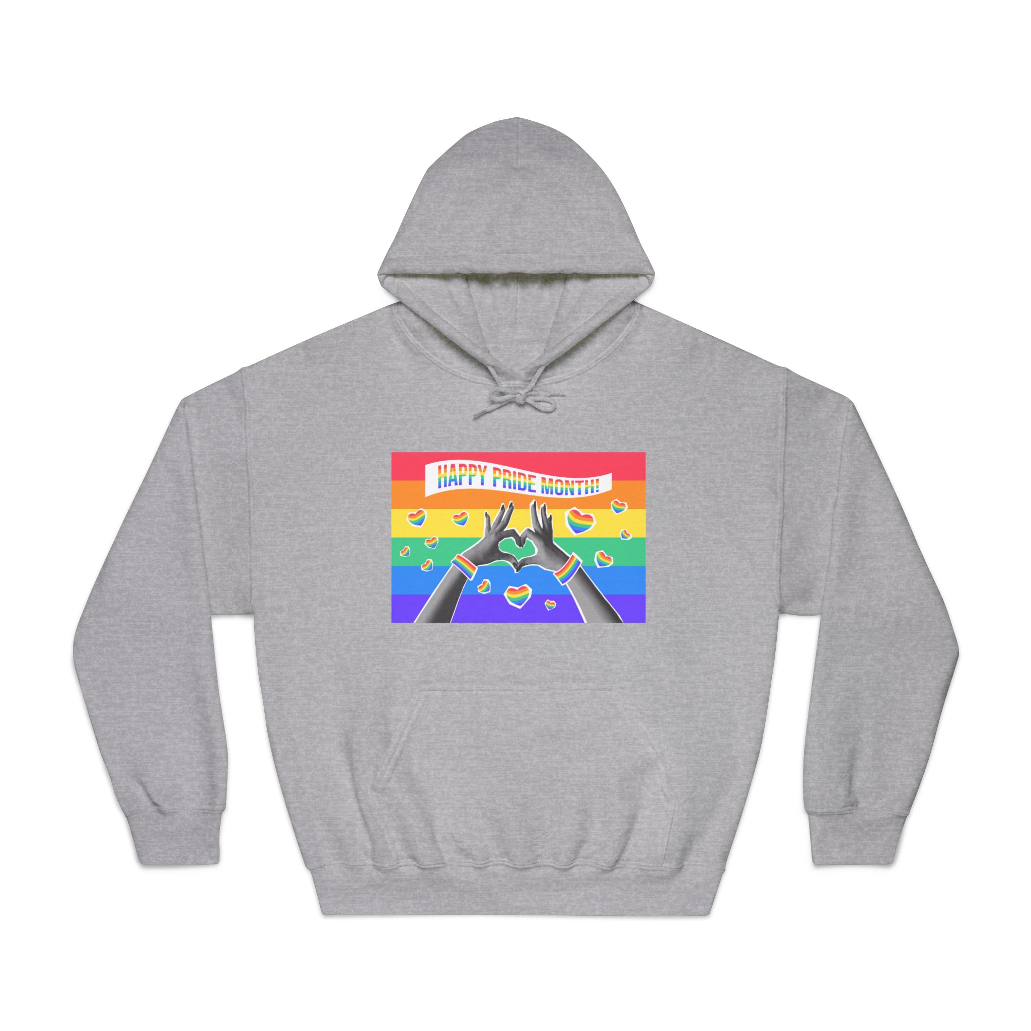 Lgbtq Pride Month Card Y2k Style Trendy Retro Collage Halftone Hands Unisex Dryblend Hooded Sweatshirt - Image 13