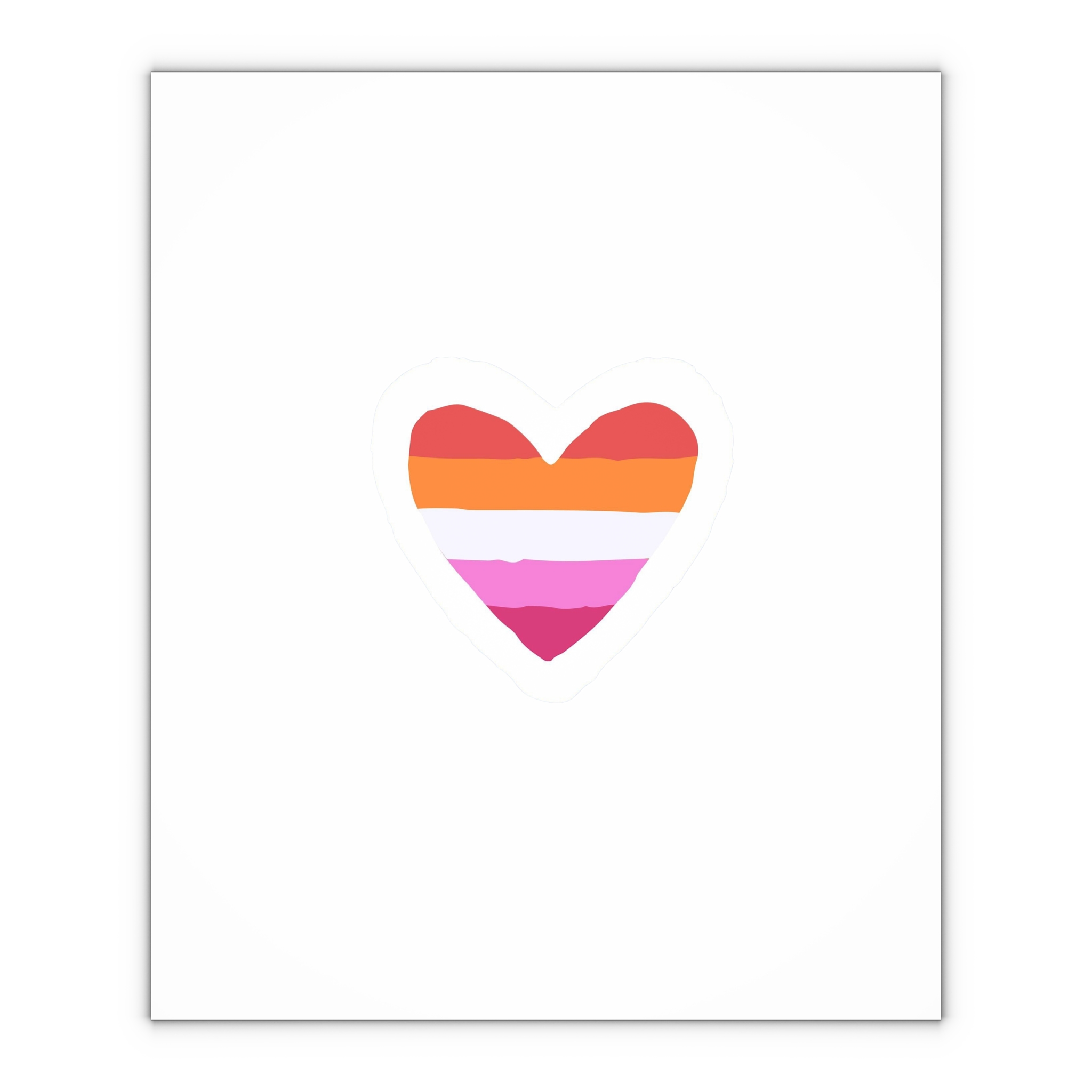 Lgbt Sticker Lgbtq Rainbow Lesbian Flag Heart Shape Acceptance Sexual Orientation Self Determination Homosexual Love Symbol Pride Month Flat Hand Drawn Isolated Vector Illustration Gift Wrapping... - Image 4