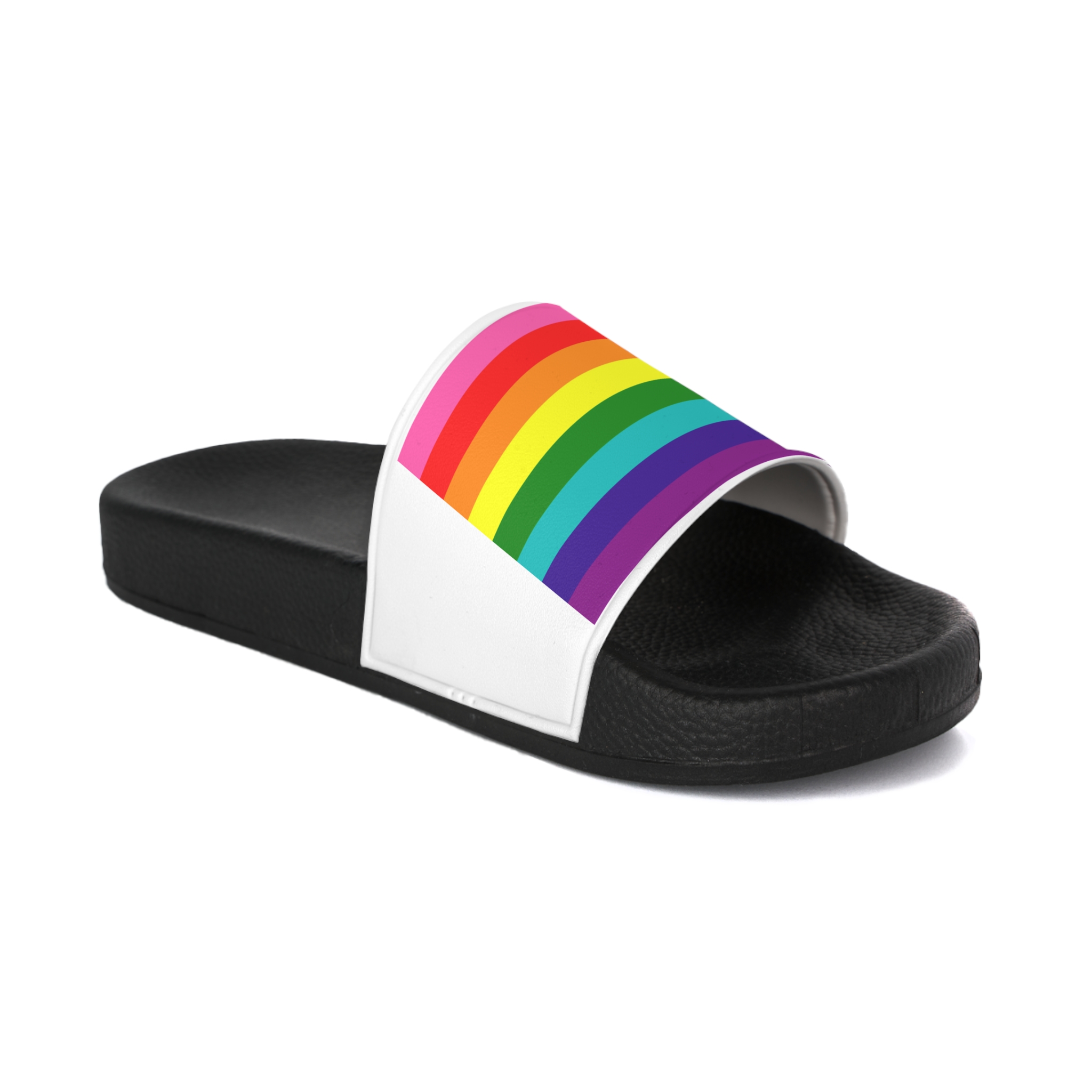 Gay Flag Rainbow Lgbt Pride Flag Global Symbol Equality Diversity Lgbtq Rights Love Acceptance Publi Mens Slide Sandals - Image 2