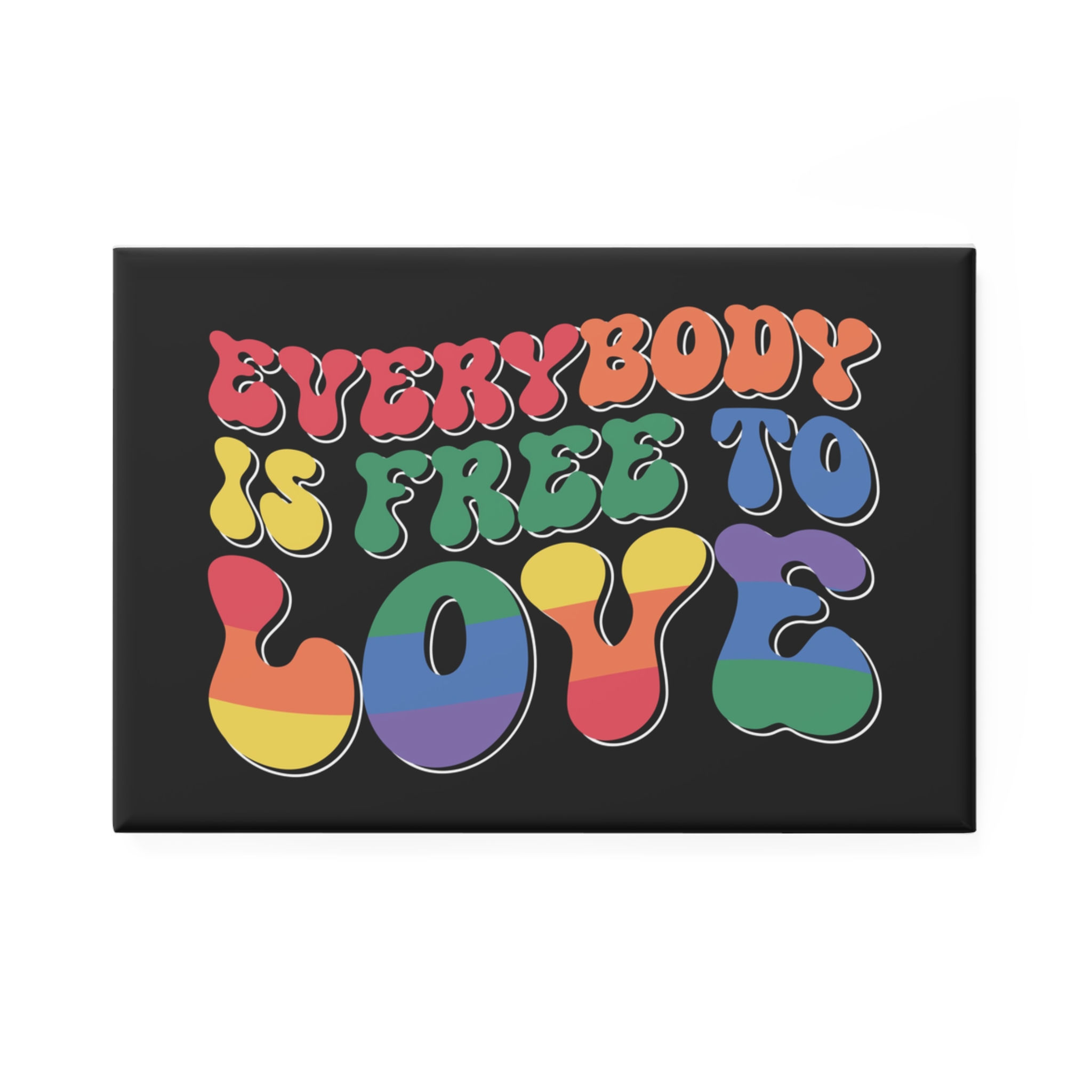 Pride Lgbt Gay Retro Tshirt Design Button Magnet Rectangle 1 And 10 Pcs