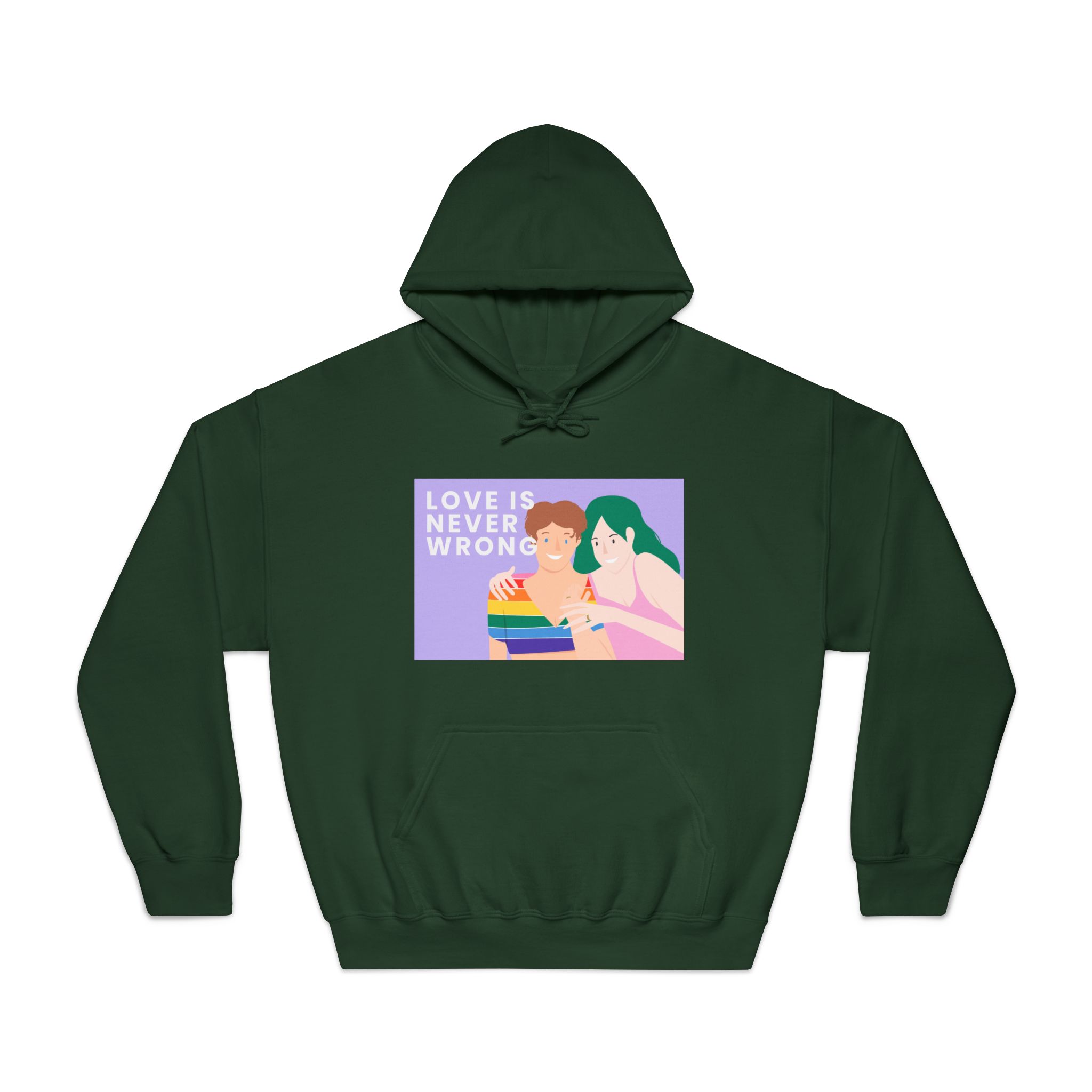 Lgbtq Gay Couple Banner Template Pride Month Unisex Dryblend Hooded Sweatshirt - Image 21