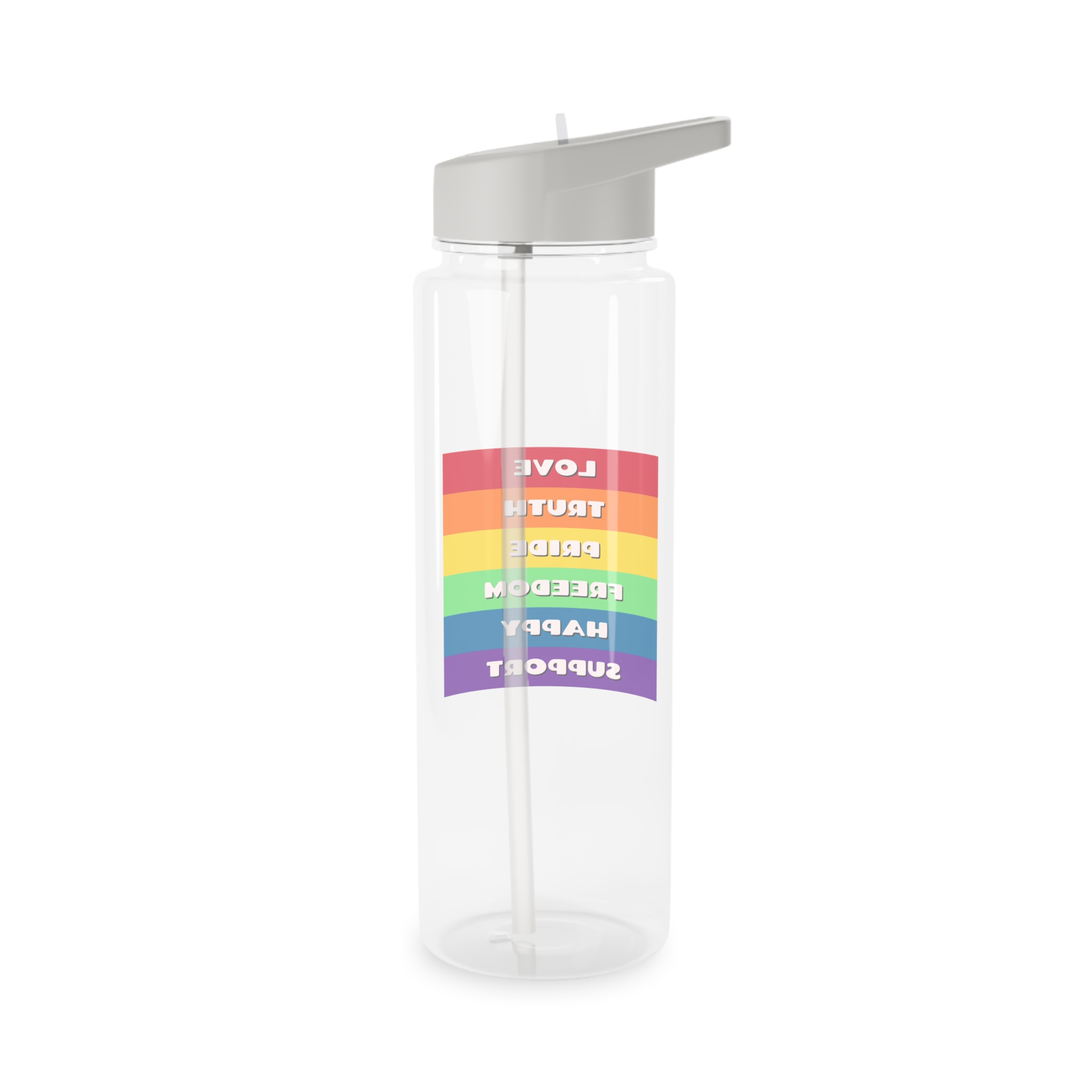 Rainbow Text Tritan Water Bottle - Image 6
