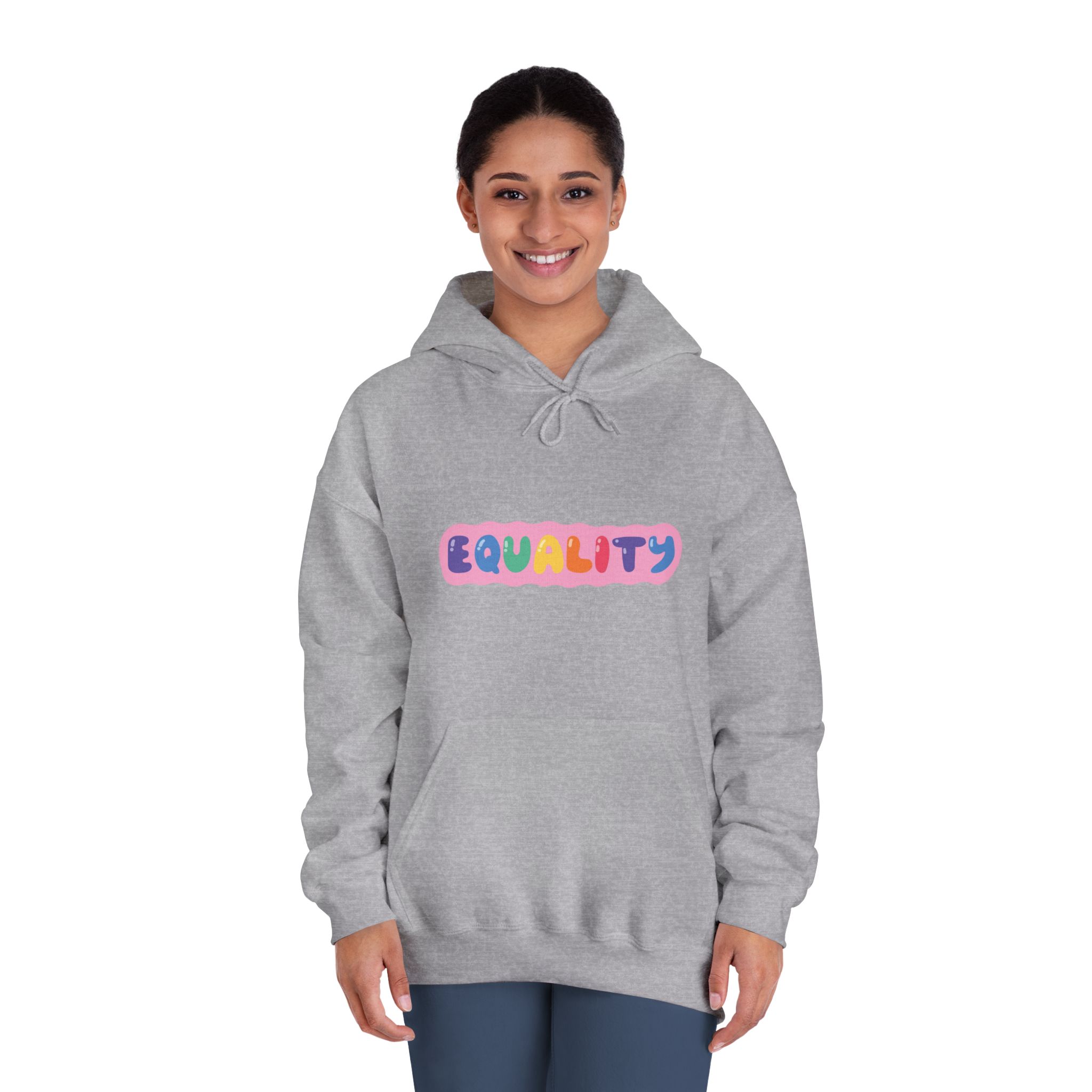 Lgbt Sticker Pack White Background Lgbtq Set Symbol Lgbt Pride Community Rainbow Elements Vector Hand Draw Illustration Hand Drawn Lettering Copia Unisex Dryblend Hooded Sweatshirt - Image 16