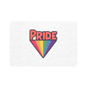 Pride With Rainbow Pet Food Mat 12x18