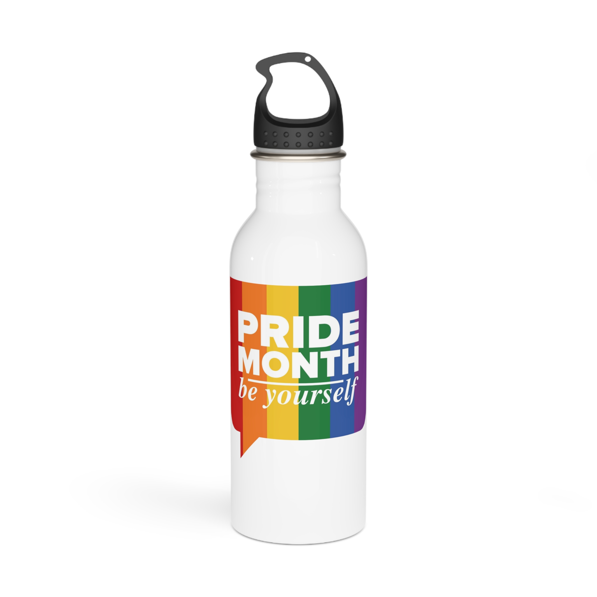 Lgbt Pride Month June Lgbt Flag Rainbow Flag Love Concept Vector Illustration Poster (1) Stainless Steel Water Bottle