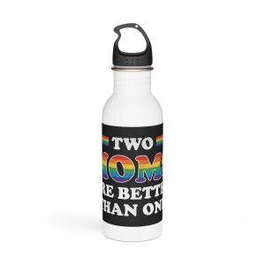 Pride Gay Rainbow Typography Vector Premium T Shirt(2) Stainless Steel Water Bottle