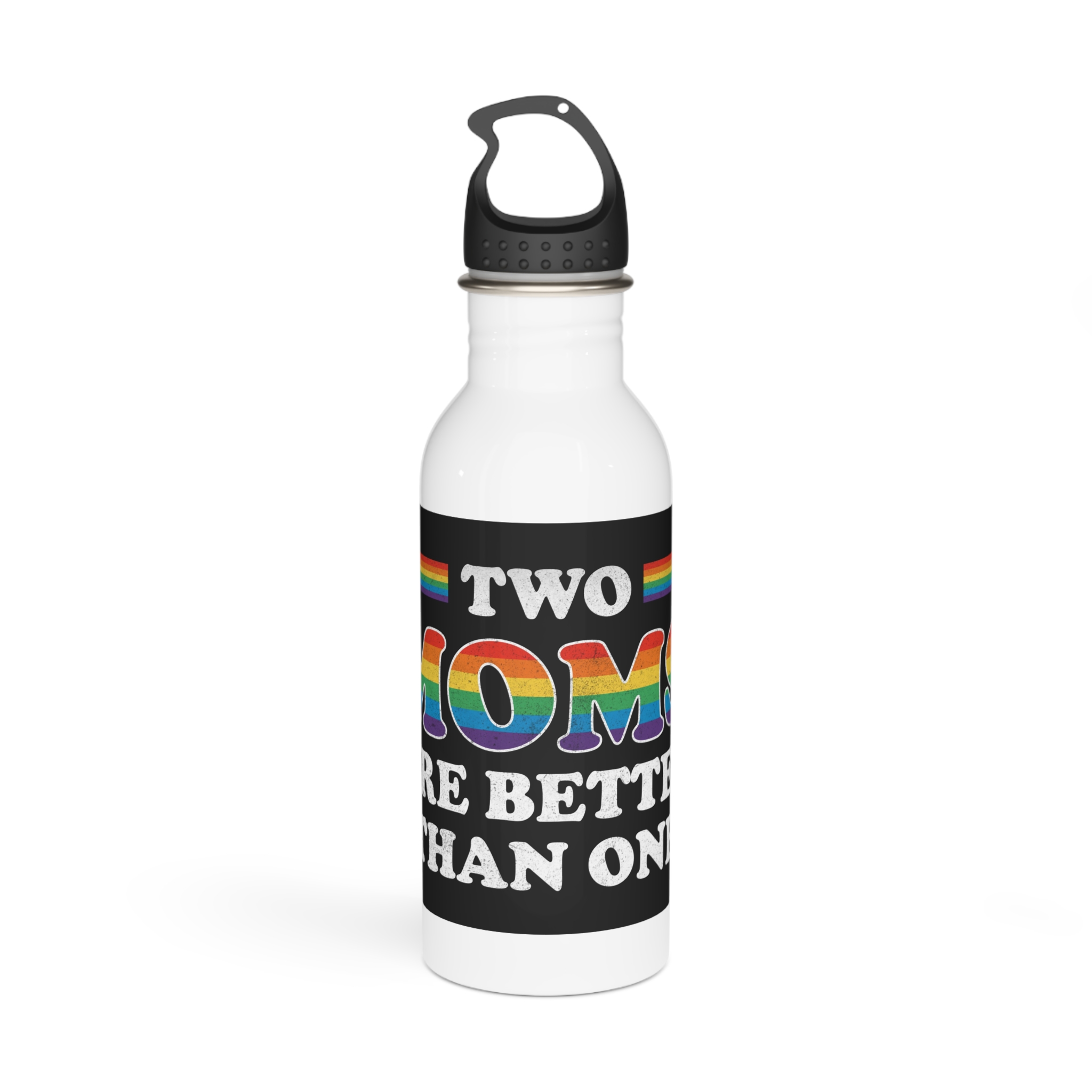 Pride Gay Rainbow Typography Vector Premium T Shirt(2) Stainless Steel Water Bottle