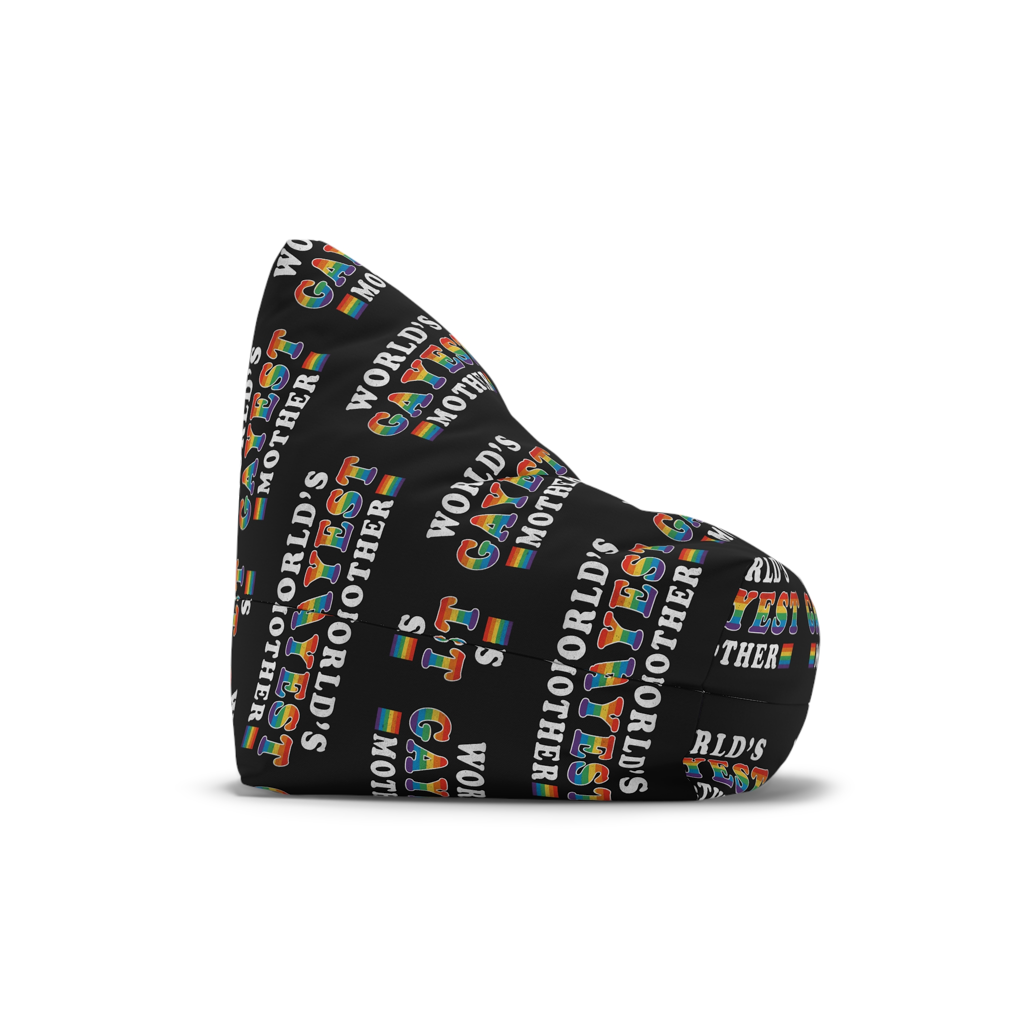 Mother Day Pride Rainbow Typography Vector Premium T Shirt(1) Bean Bag Chair Cover - Image 3