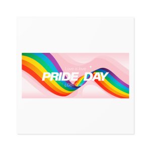 Happy Pride Month Background Vector Lgbtq Community Symbol With Rainbow Pride Flag Heart Design Cele Laminate Stickers Square