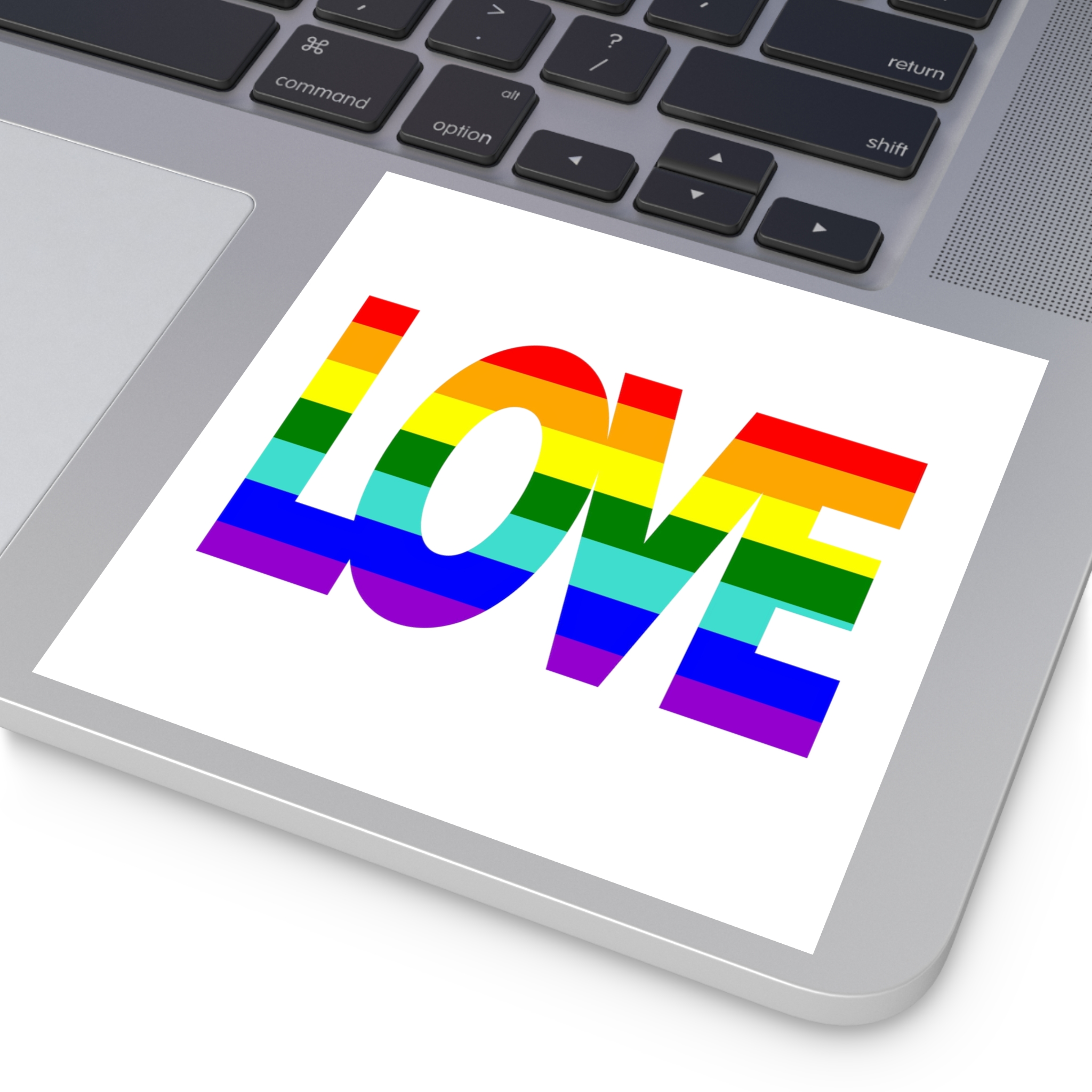 Lgbt Pride Flag Rainbow Flag Background Multicolored Peace Flag Movement Original Colors Symbol Laminate Stickers Square - Image 75