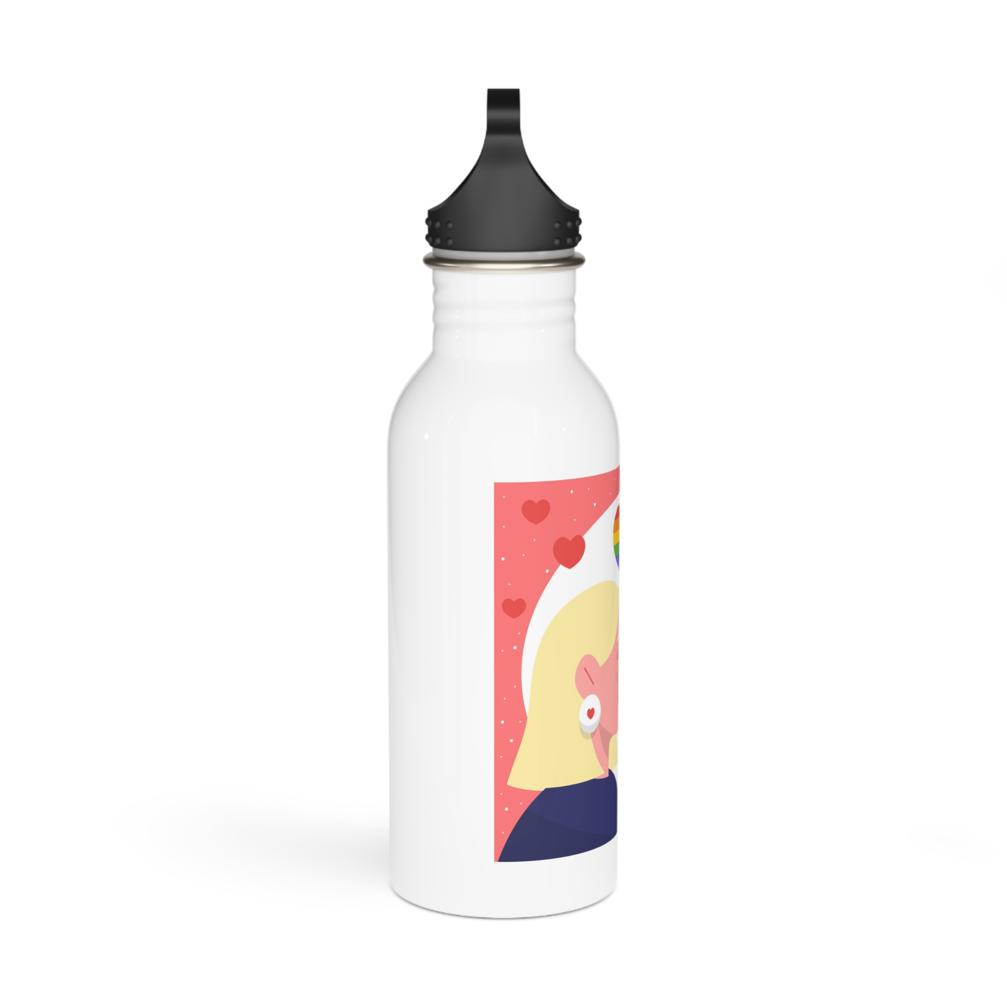 Lesbian Pride Design 2D6E26 Stainless Steel Water Bottle - Image 2
