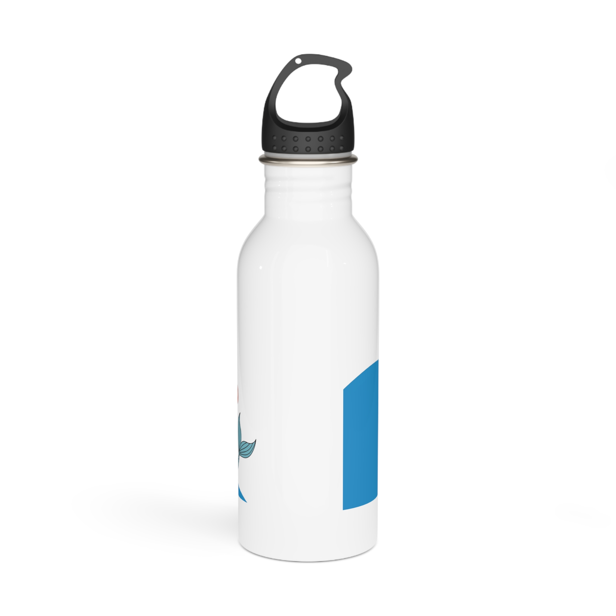Two Mermaids Love With Hearts Their Heads Stainless Steel Water Bottle - Image 3
