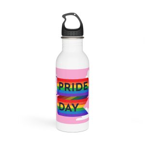 Pride Day Flag Illustration Stainless Steel Water Bottle