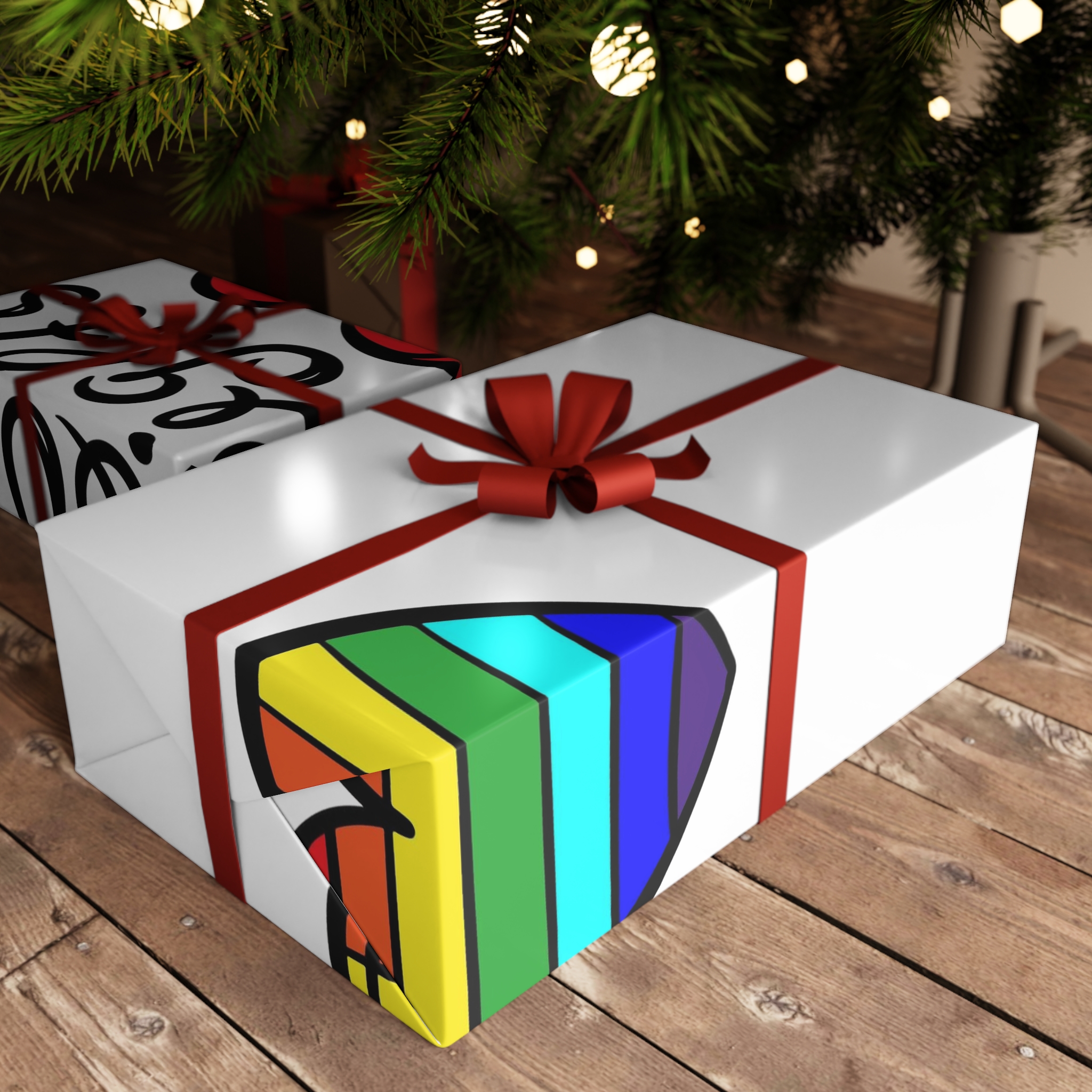 Equal Right Handwritten Text Heart Rainbow Motto Vector Print Gift Wrapping Paper Sheets 1pc - Image 3