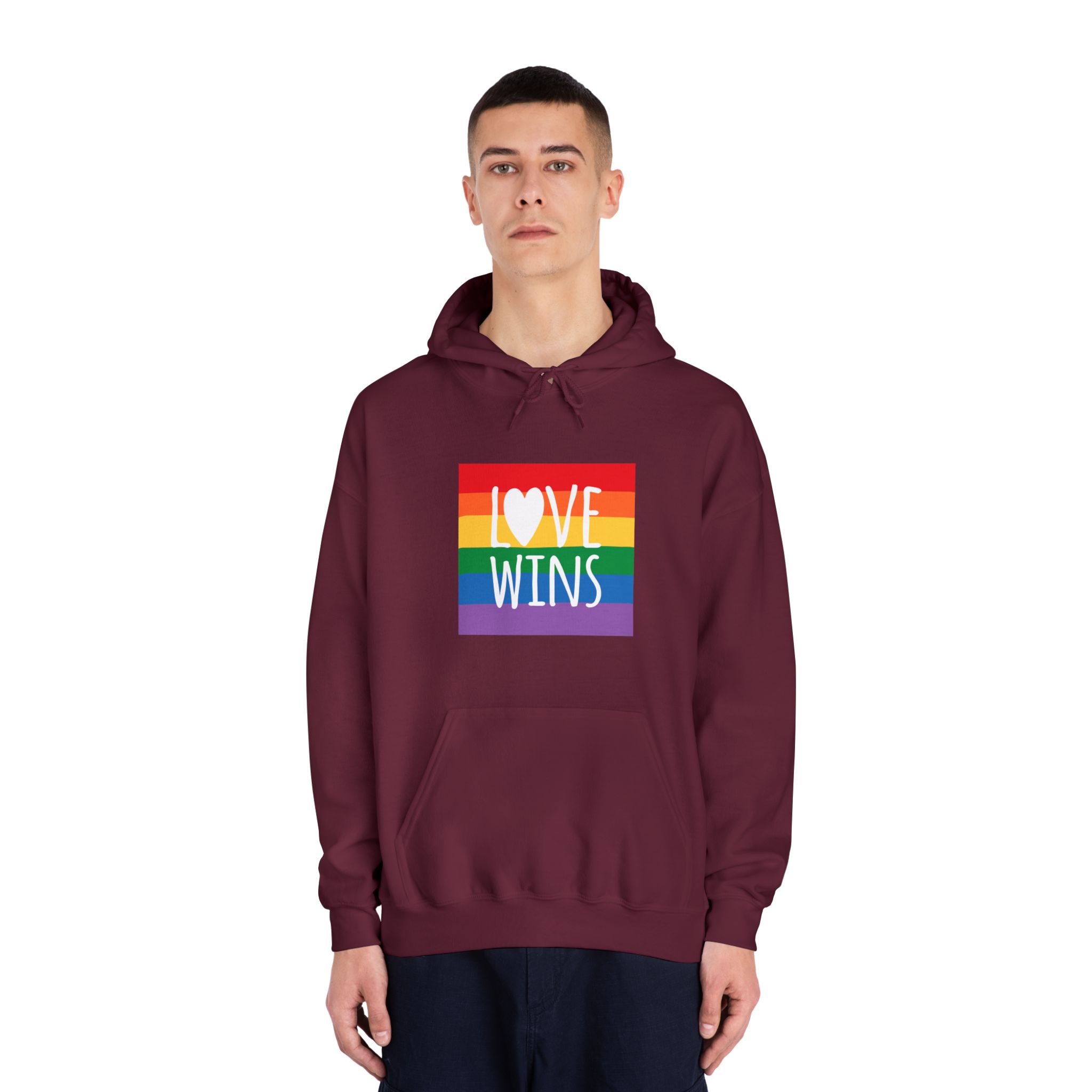 Lovewins Heart Hd 2 Unisex Dryblend Hooded Sweatshirt - Image 19