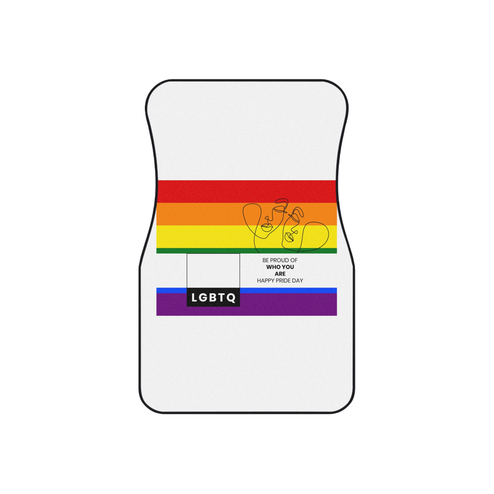 Lgbtq Pride Month Celebration Banner Poster Card Design Vector Illustration Car Mats Set Of 4 - Image 2