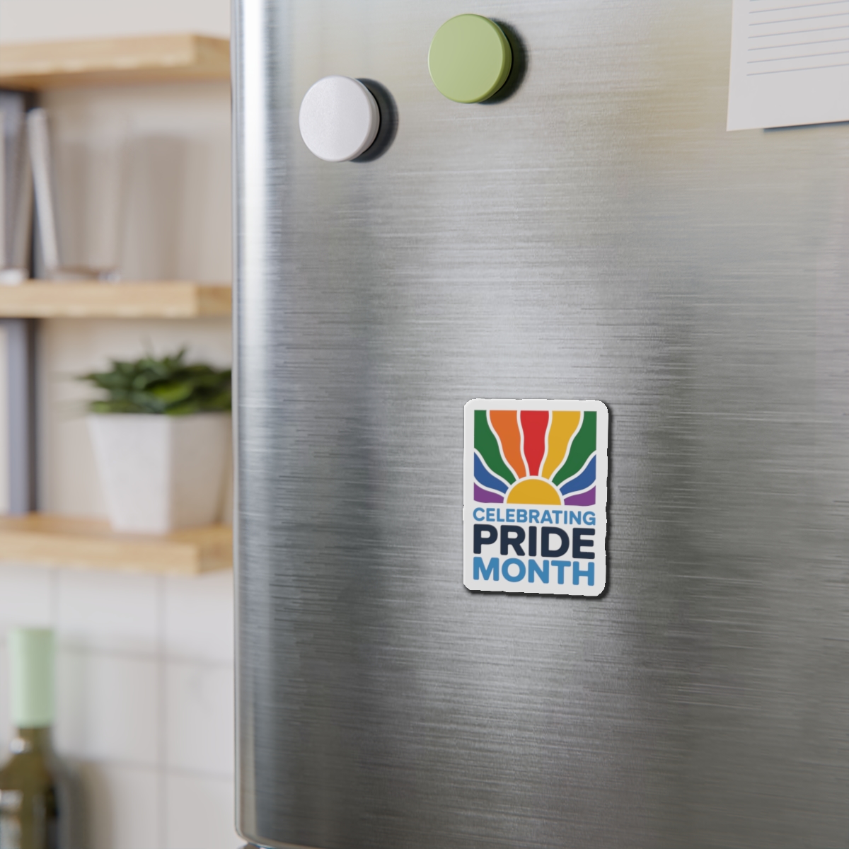 Celebrating Pride Month Colorful Graphic Design (1) Die Cut Magnets - Image 6