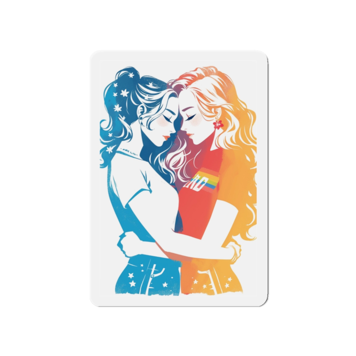 Lesbian Pride Parade Banner Die Cut Magnets