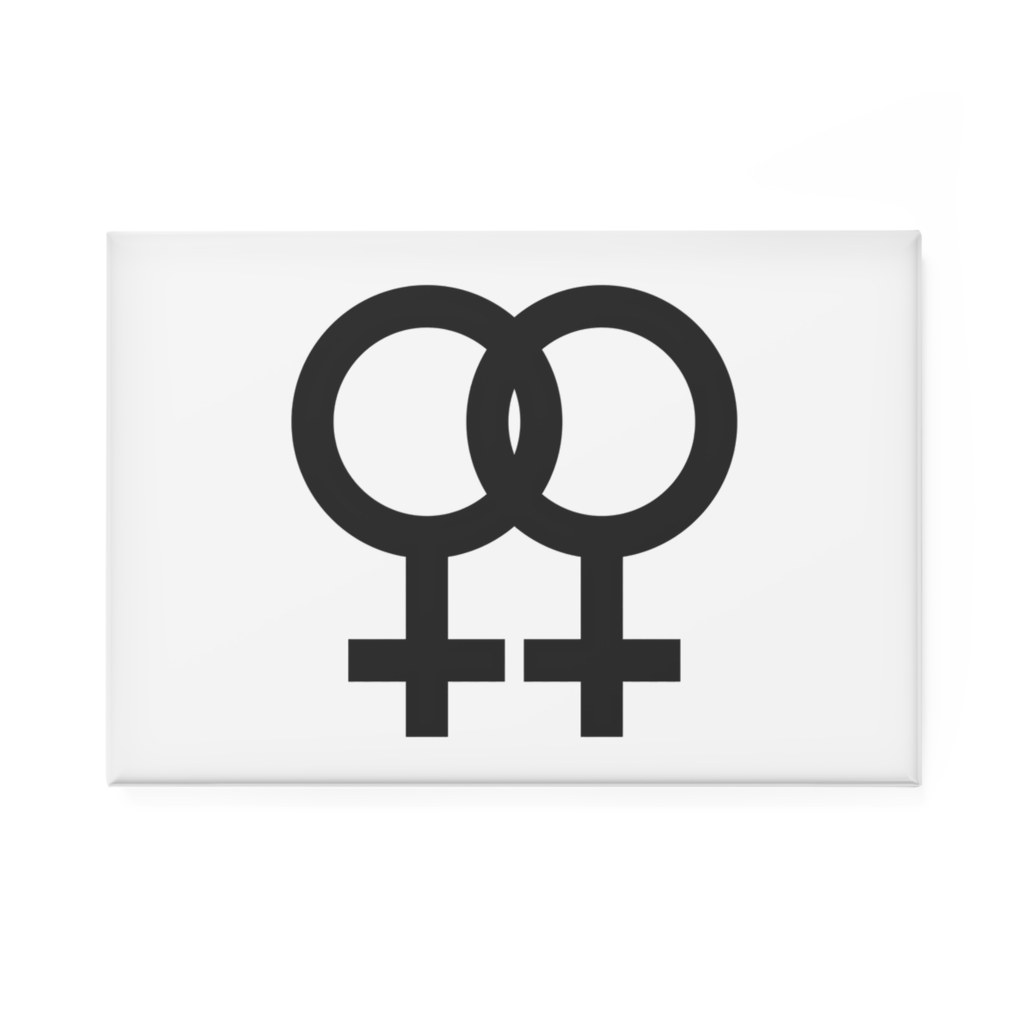 Female Gender Symbols Woman Sign Black Icons Design Transparent Background Lgbt Pride Month Button Magnet Rectangle 1 And 10 Pcs