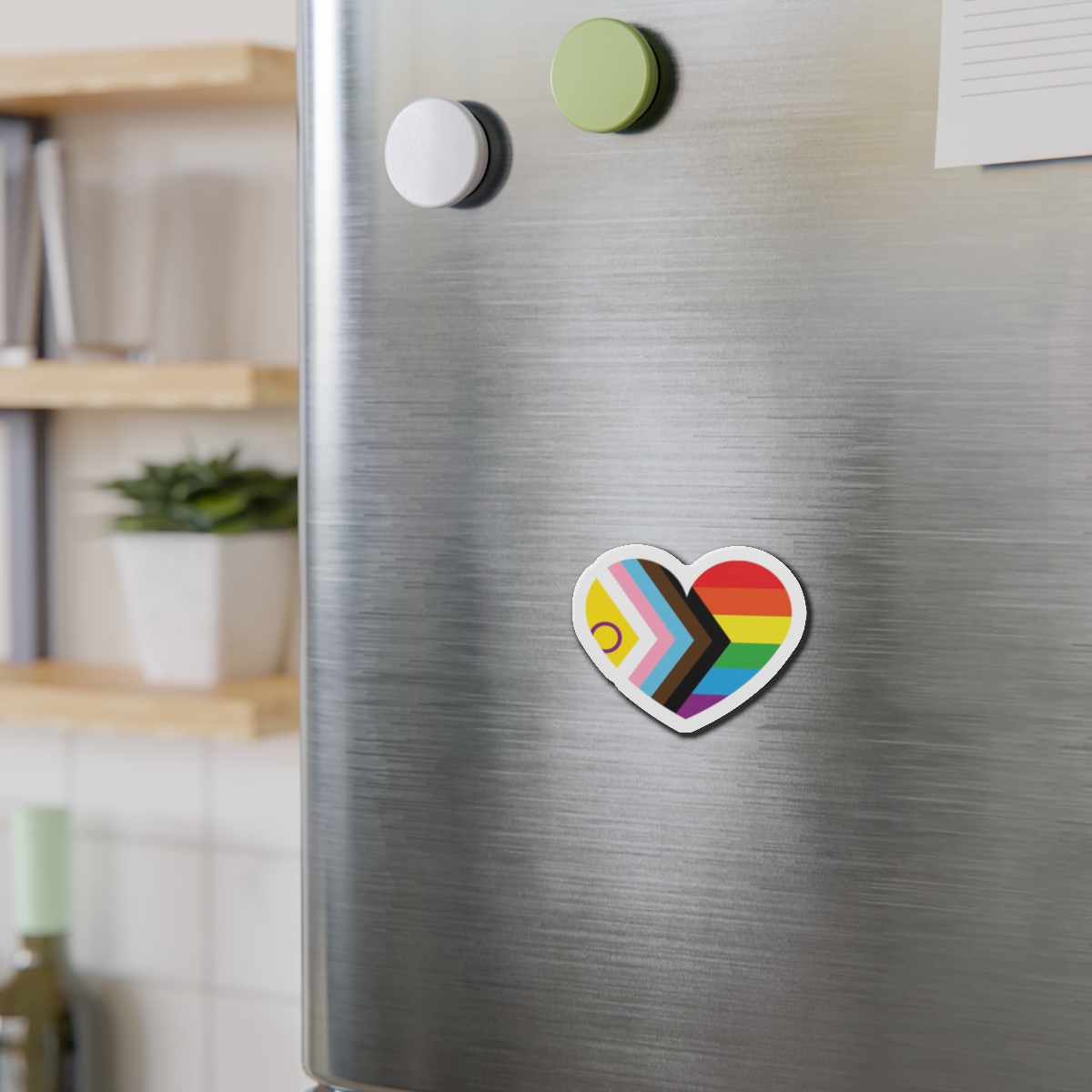 Inclusive Lgbtq Progress Pride Heart Symbol1 Die Cut Magnets - Image 6