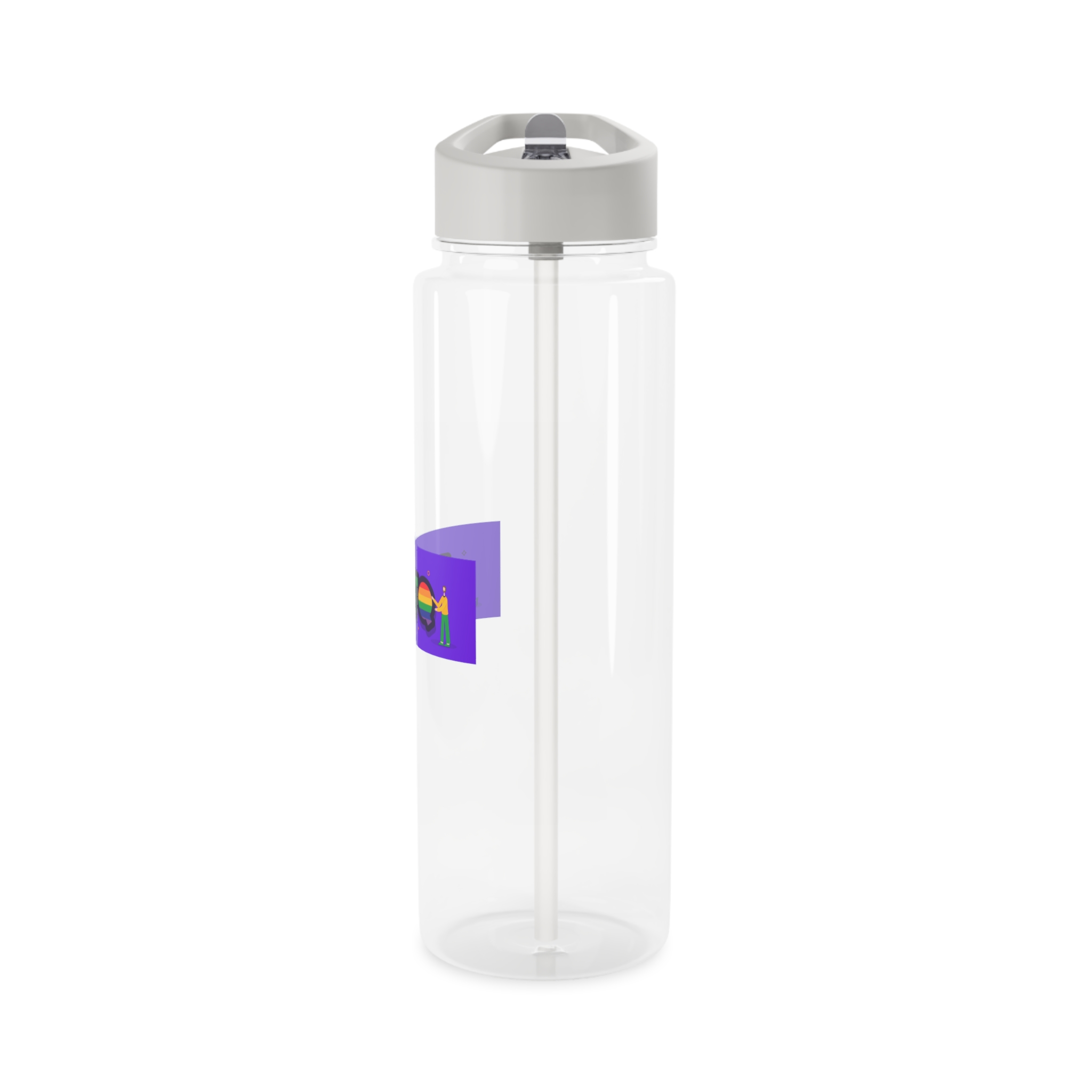 Lgbtq Community Banner Design With Illustration Gay Couple Tritan Water Bottle - Image 7