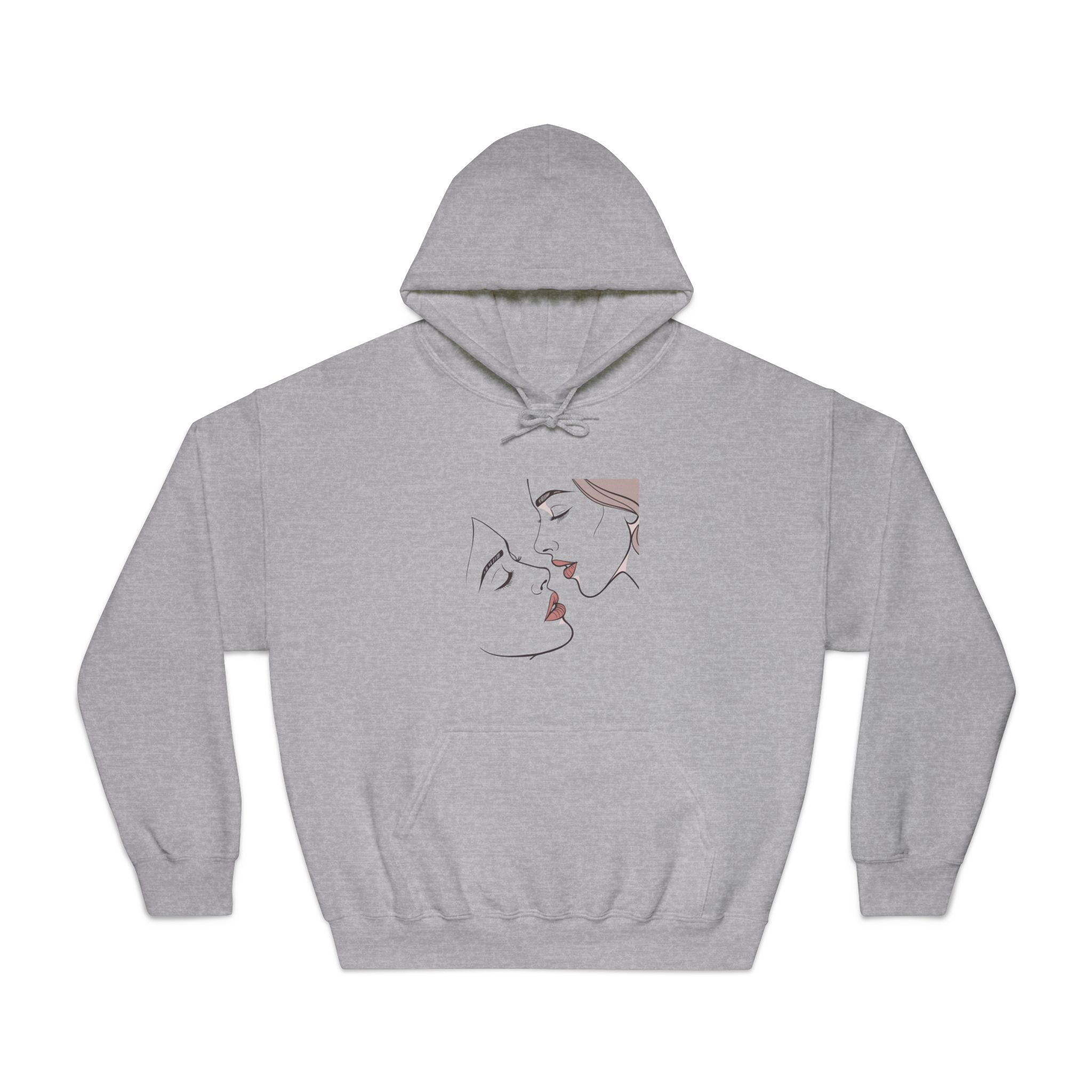 Perfect Lip Set Open Close Smooches (1) Unisex Dryblend Hooded Sweatshirt - Image 13
