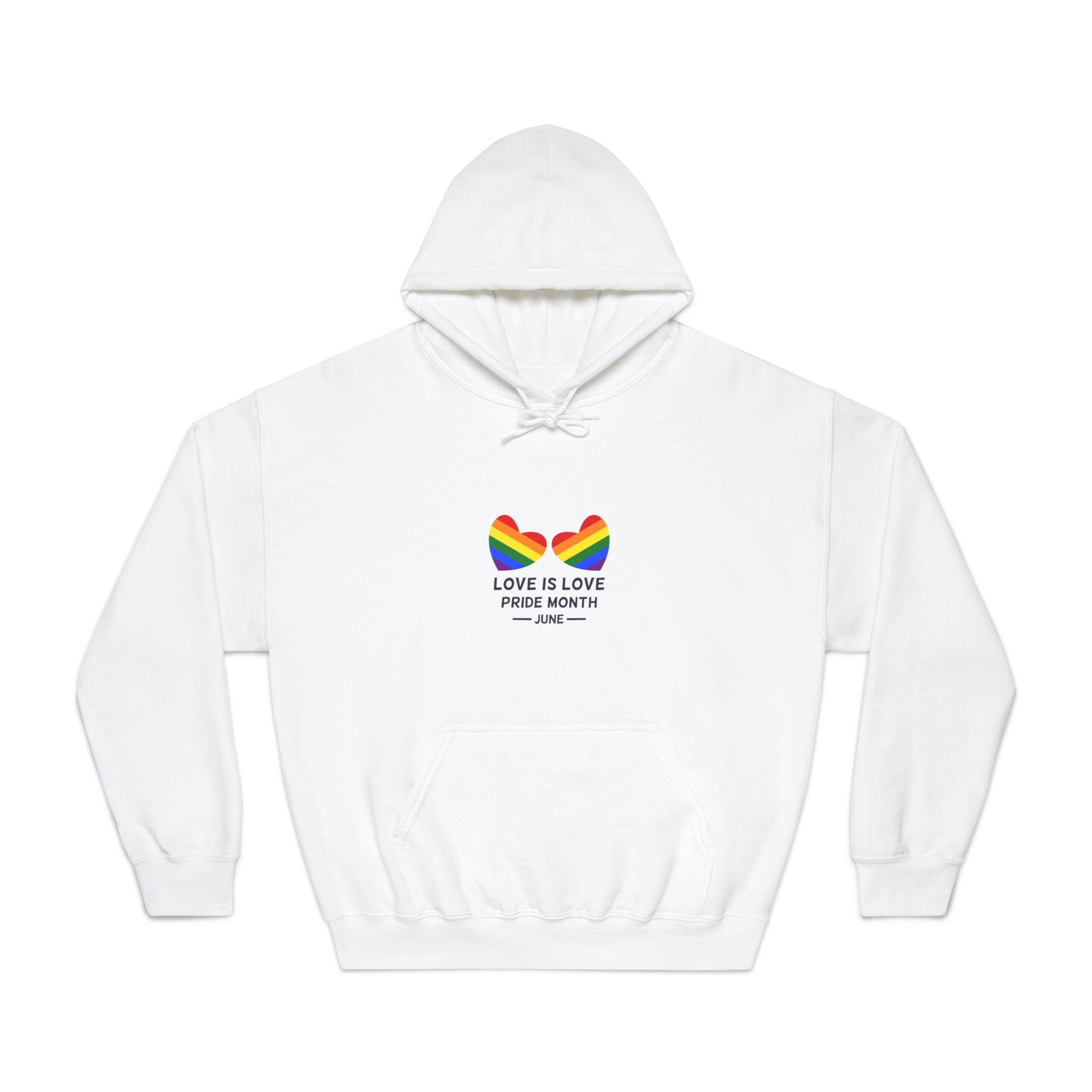 Lgbtq Pride Month June Every Year Rainbow Sign Pride Community Design Banner Poster Card Background Template Unisex Dryblend Hooded Sweatshirt