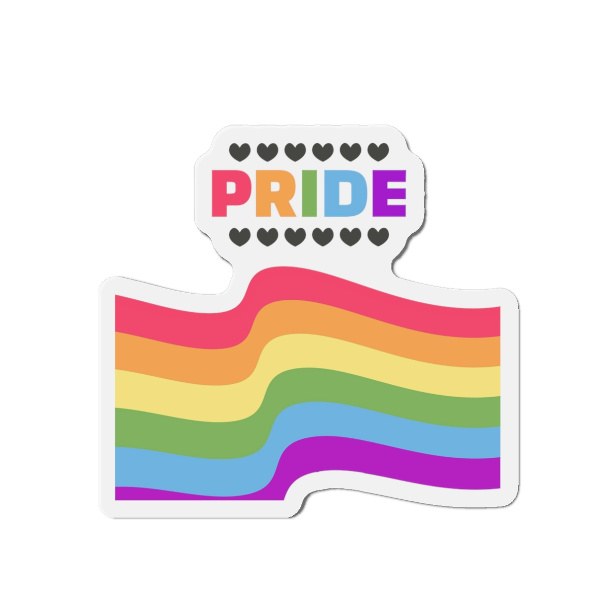 Pride Background With Flag Lgbtq Pride Die Cut Magnets - Image 4