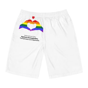 Vector Illustration International Day Against Homophobia Transphobia Biphobia Mens Board Shorts Aop