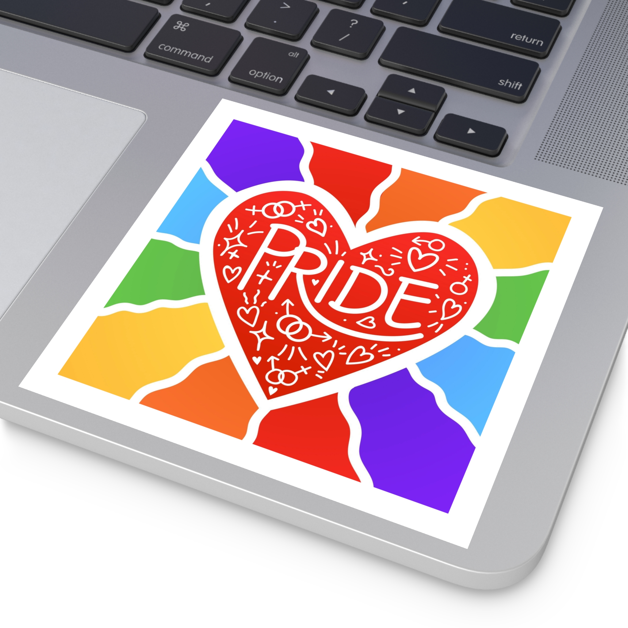Pride Day Concept Illustration Laminate Stickers Square - Image 35