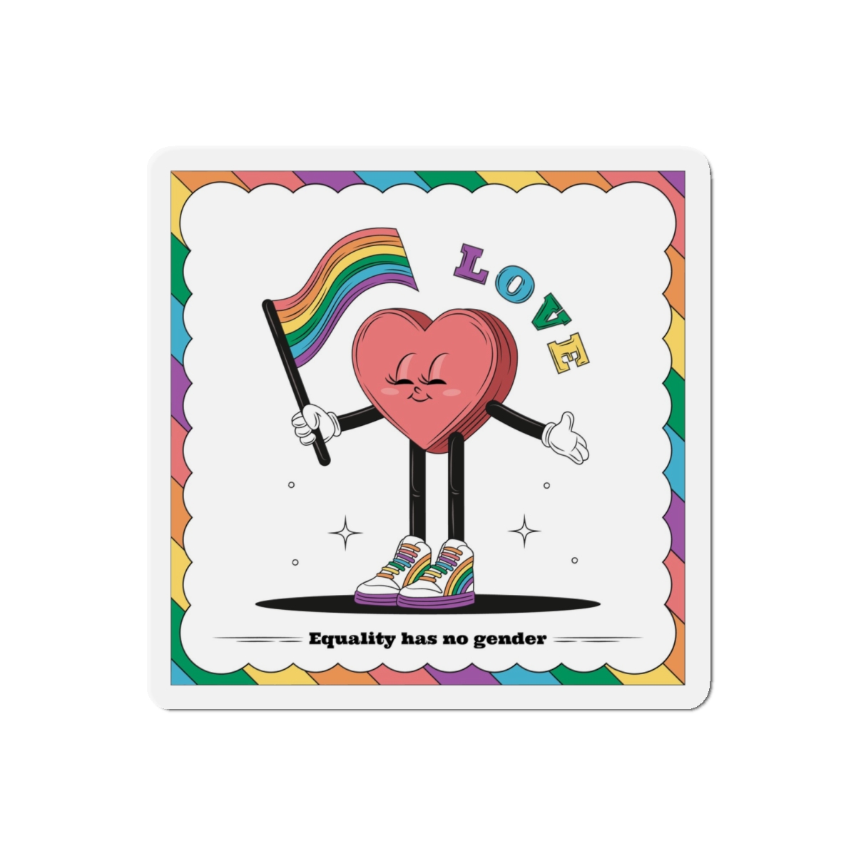 Hand Drawn Illustration Pride Month Celebration Die Cut Magnets - Image 10