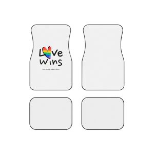 Love Letter Pride Rainbow Lettering Text Writing Pattern Freedom Love Heart Homo Colors Flag Parade(2) (1) Car Mats Set Of 4