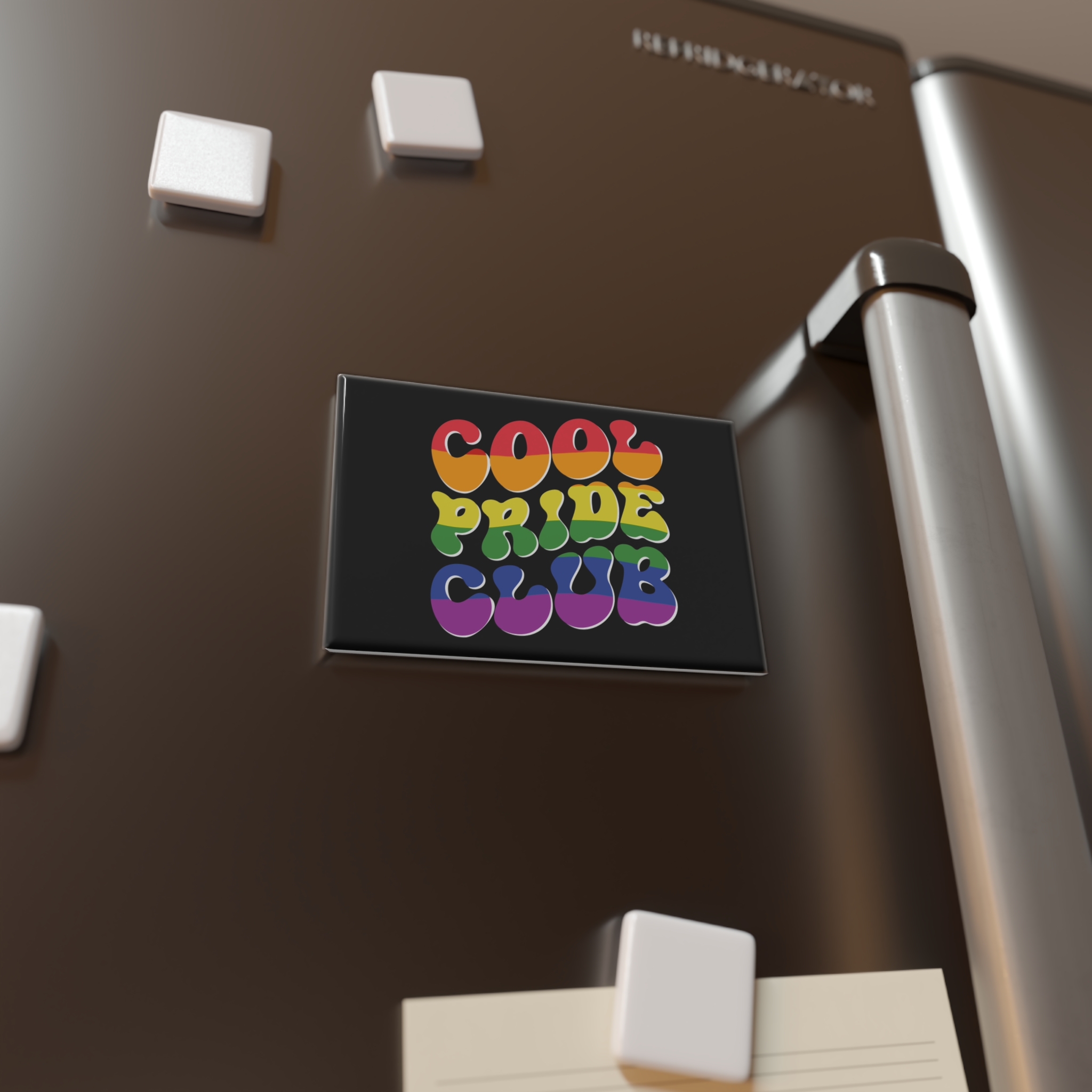 Word Cool Black Background Button Magnet Rectangle 1 And 10 Pcs - Image 8