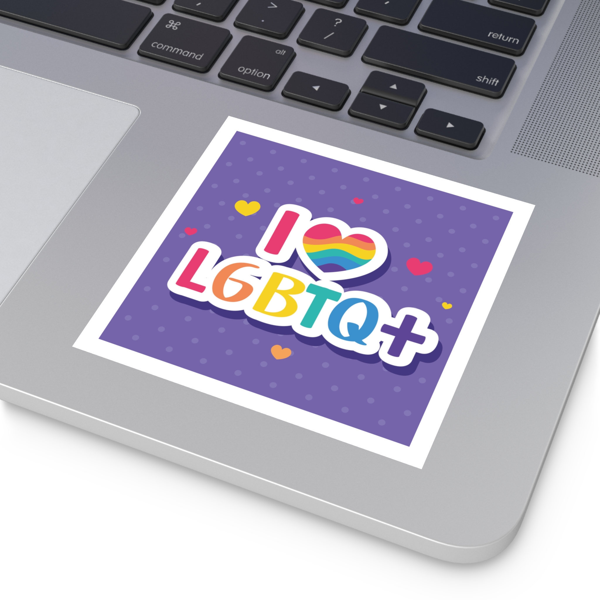 I Love Lgtbi Lettering Laminate Stickers Square - Image 31