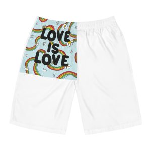 Pride Day Lettering Concept Mens Board Shorts Aop