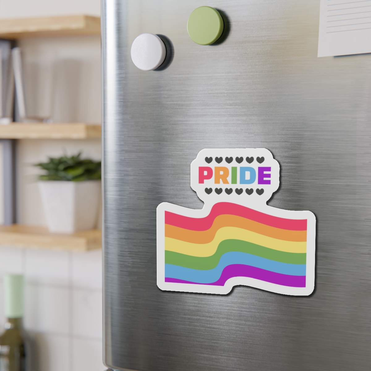 Pride Background With Flag Lgbtq Pride Die Cut Magnets - Image 12