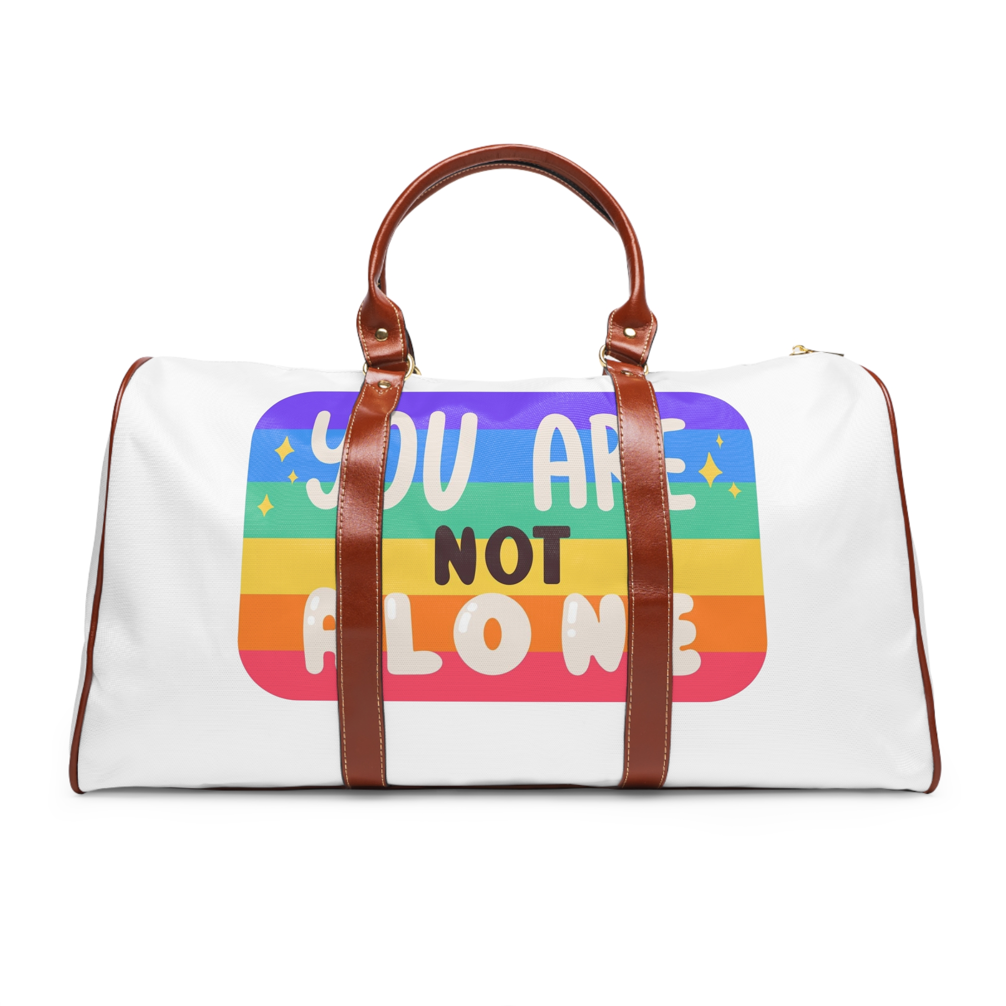Lgbt Sticker Pack White Background Lgbtq Set Symbol Lgbt Pride Community Rainbow Elements Vector Hand Draw Illustration Hand Drawn Lettering (2) Waterproof Travel Bag