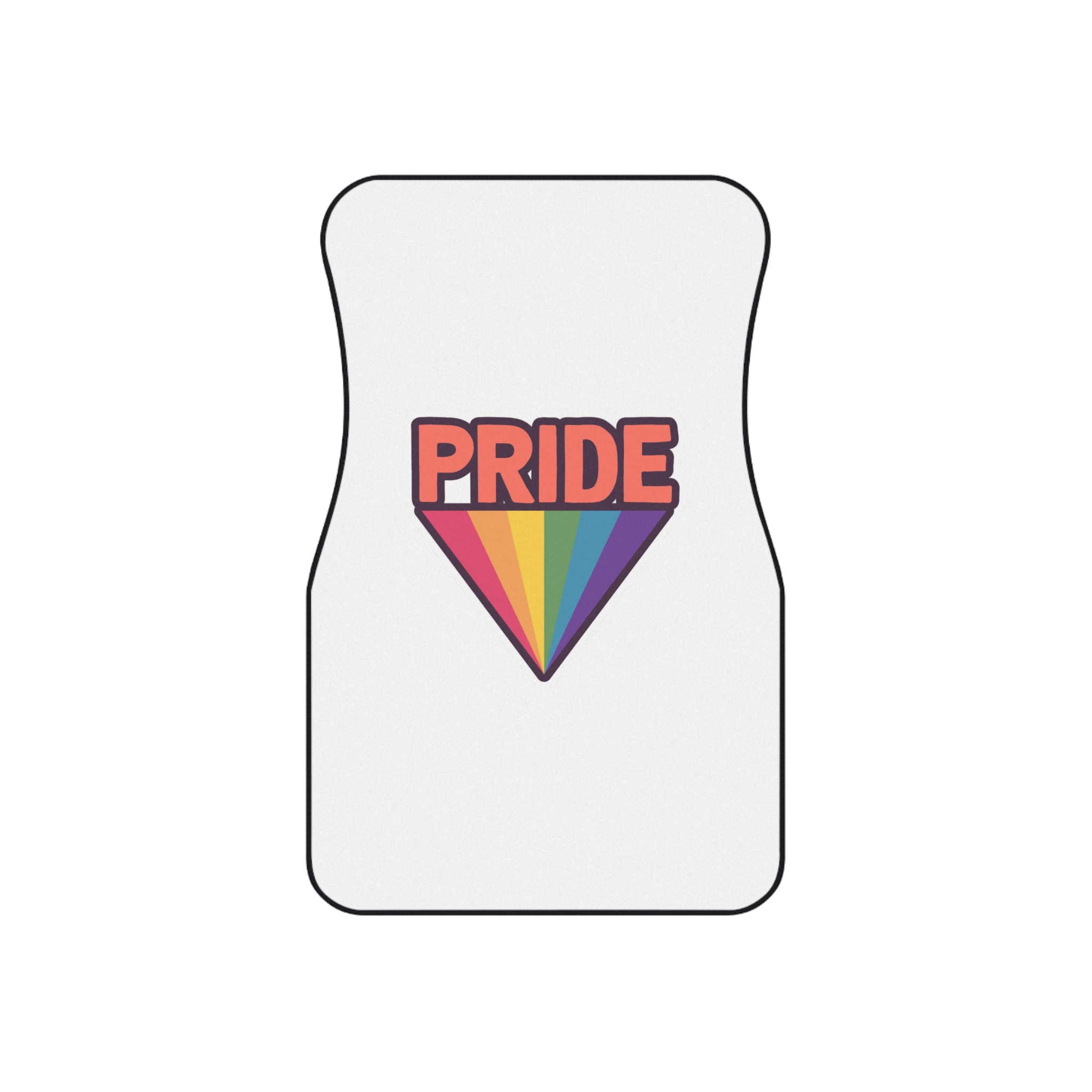 Pride With Rainbow(1) Car Mats Set Of 4 - Image 2