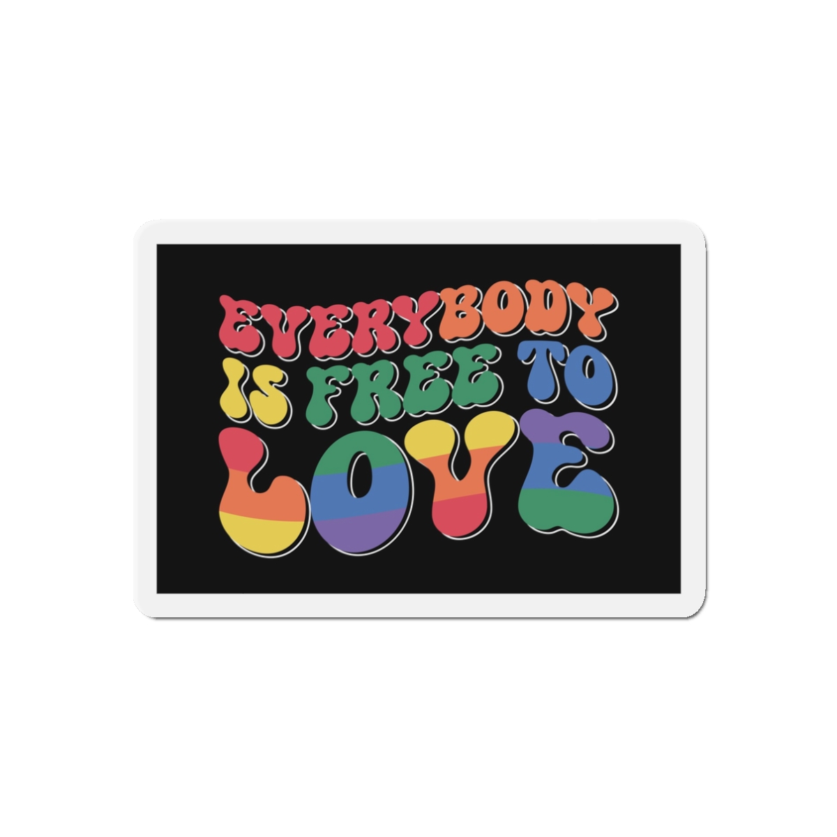 Pride Lgbt Gay Retro Tshirt Design Die Cut Magnets - Image 4