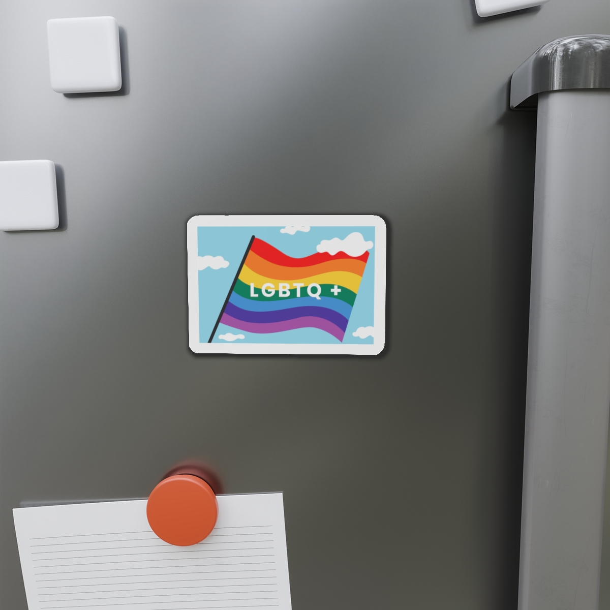 Rainbow Flag Banner Template Lgbtq Rights Die Cut Magnets - Image 8