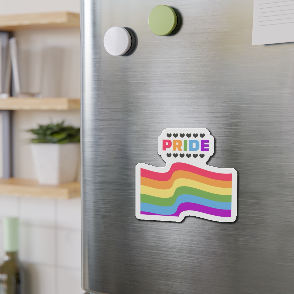 Pride Background With Flag Lgbtq Pride Die Cut Magnets - Image 9