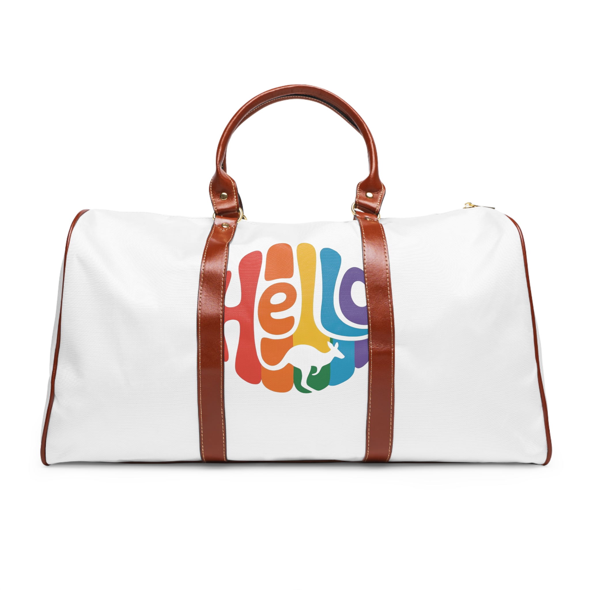 Hello Multicolor Logo Waterproof Travel Bag