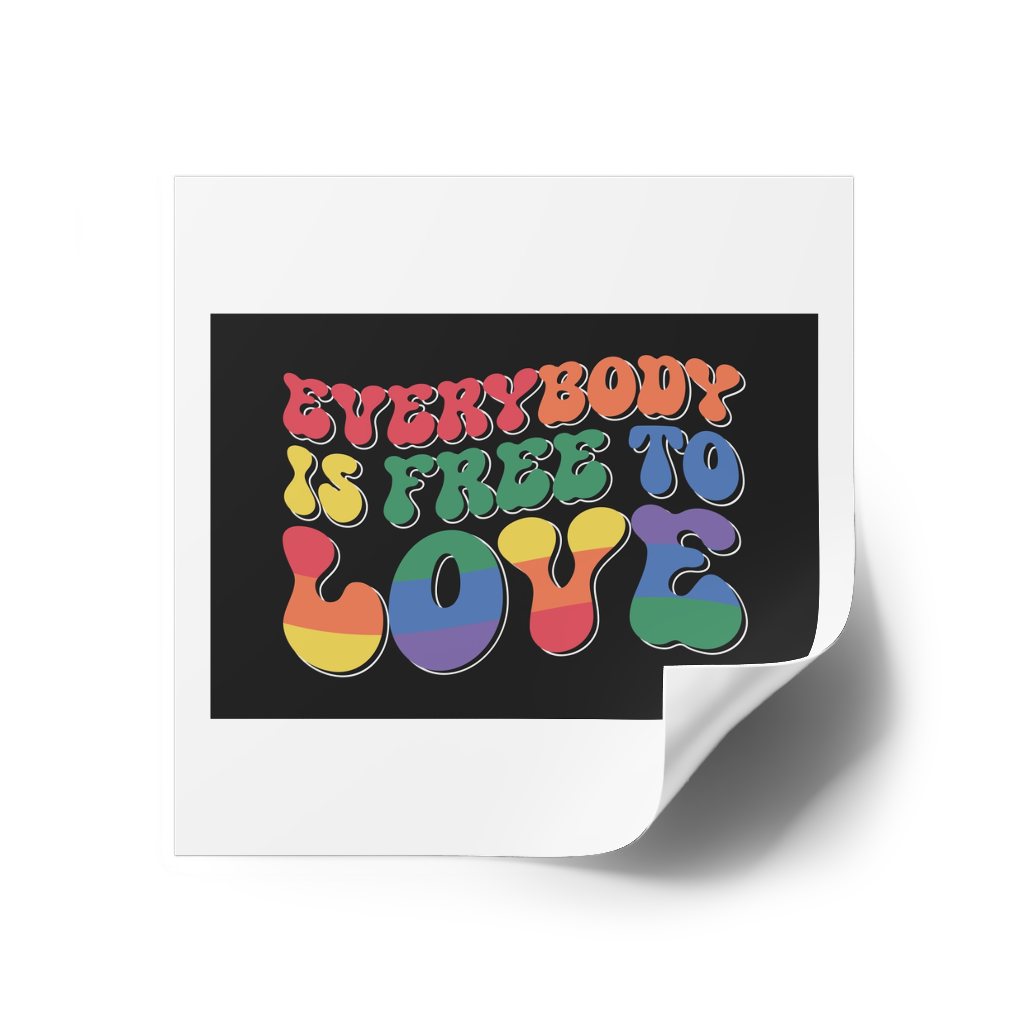 Pride Lgbt Gay Retro Tshirt Design Laminate Stickers Square - Image 18